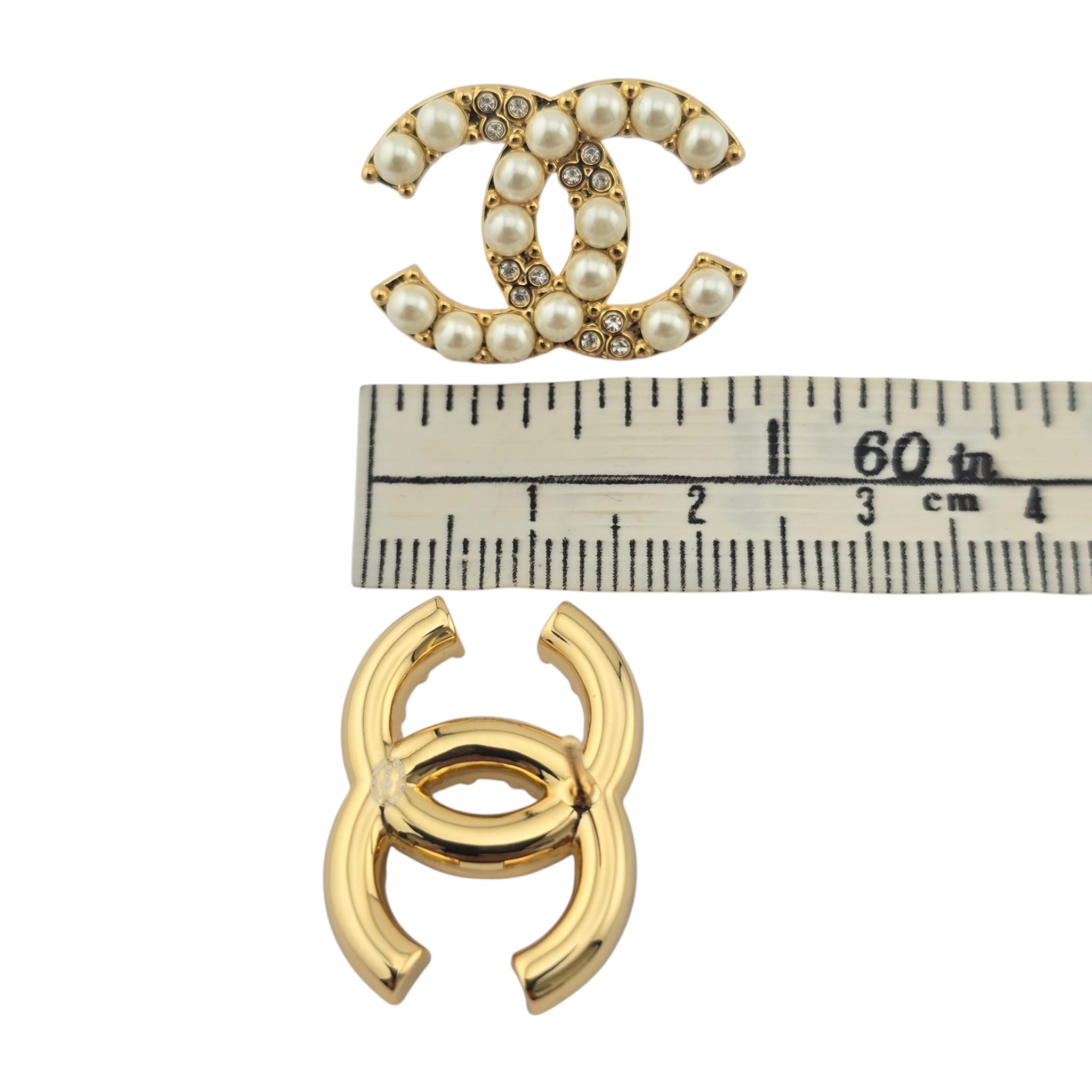 Chanel CC Gold Faux Pearl Crystal Earrings 2024 CHANEL