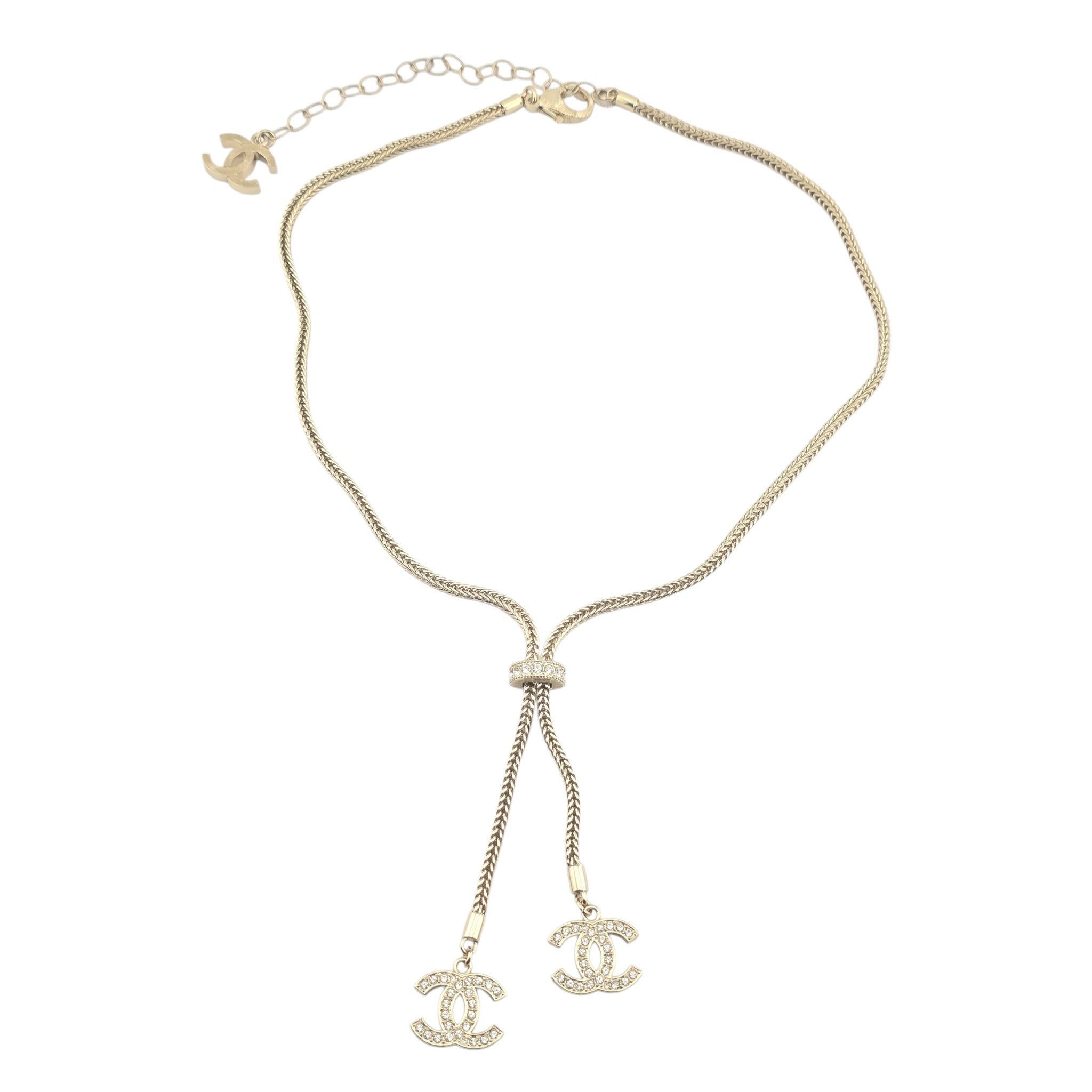 Chanel CC Gold Pendant Necklace 2024 CHANEL
