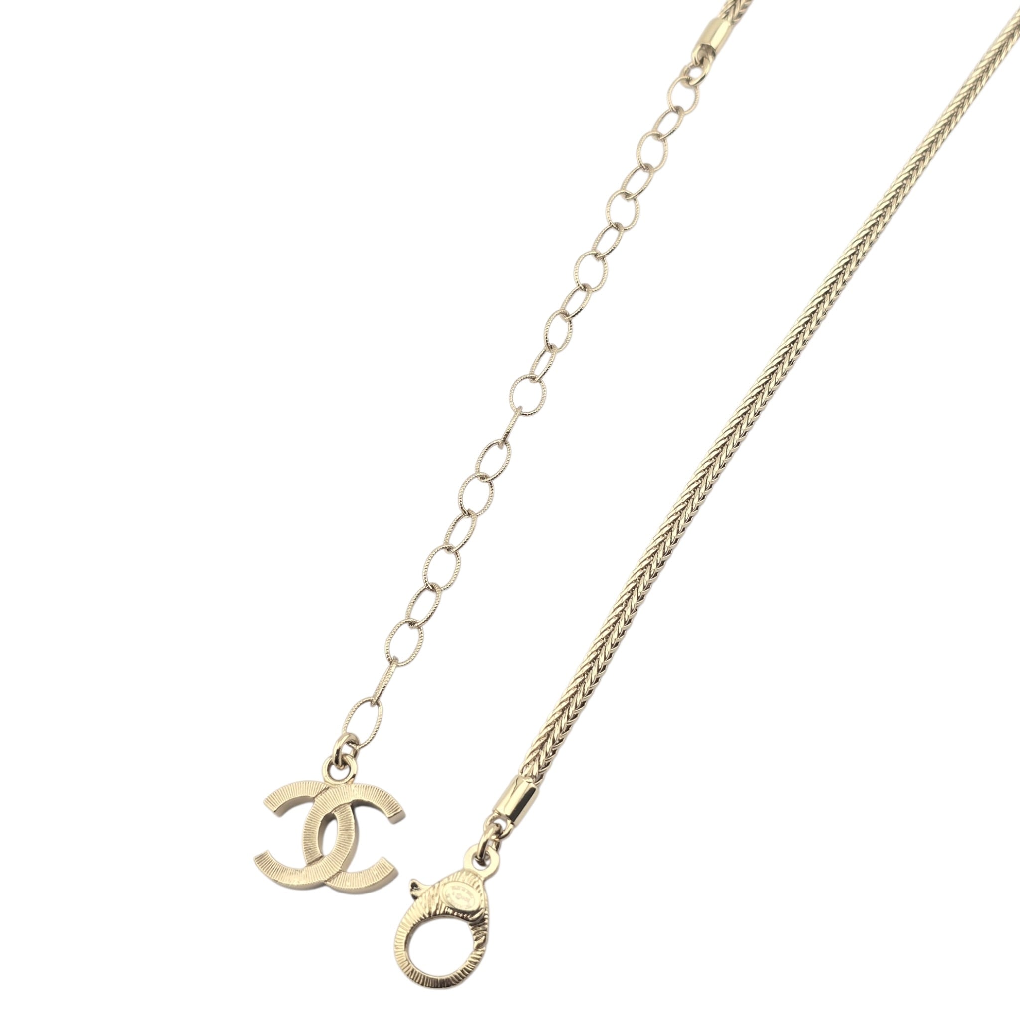 Chanel CC Gold Pendant Necklace 2024 CHANEL