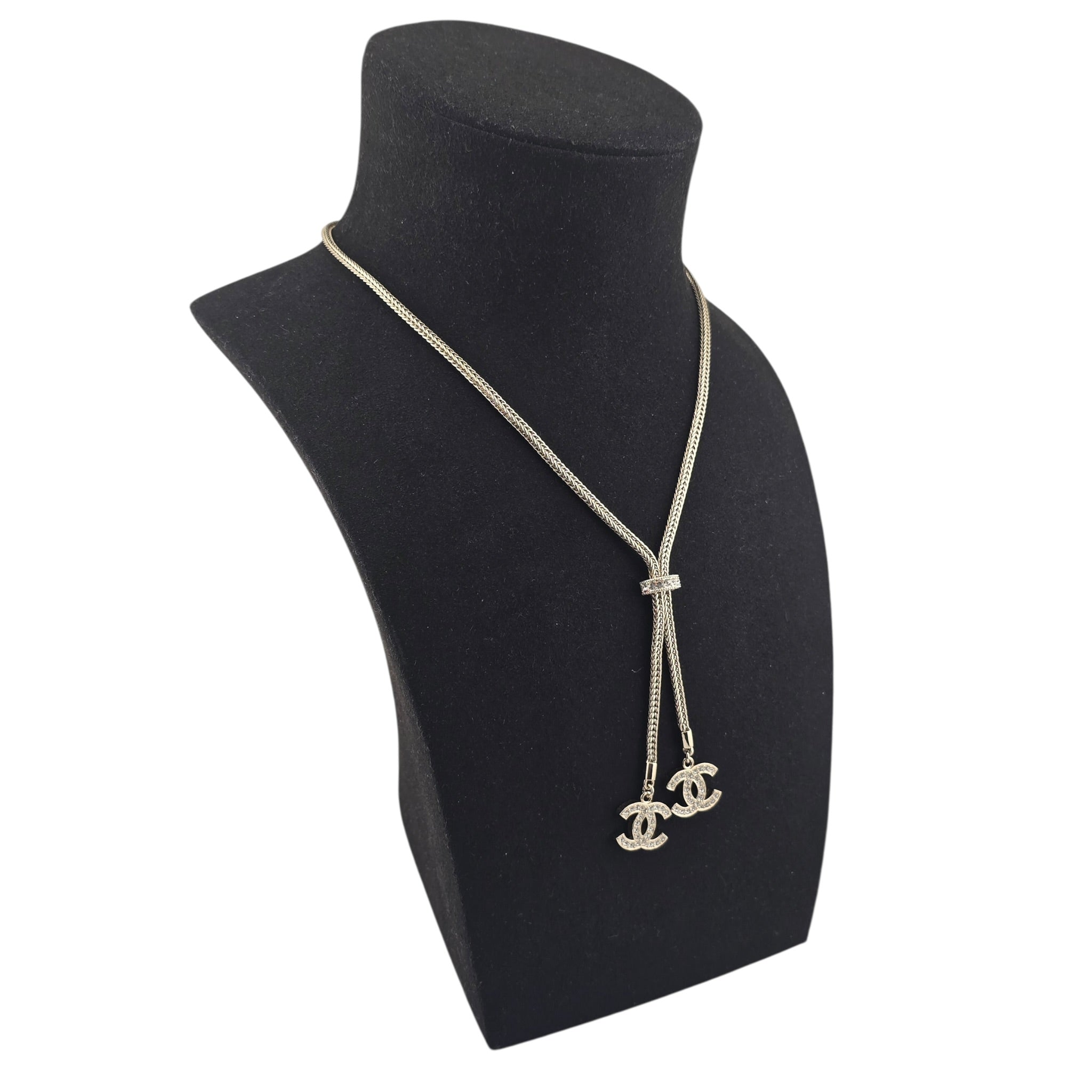 Chanel CC Gold Pendant Necklace 2024 CHANEL