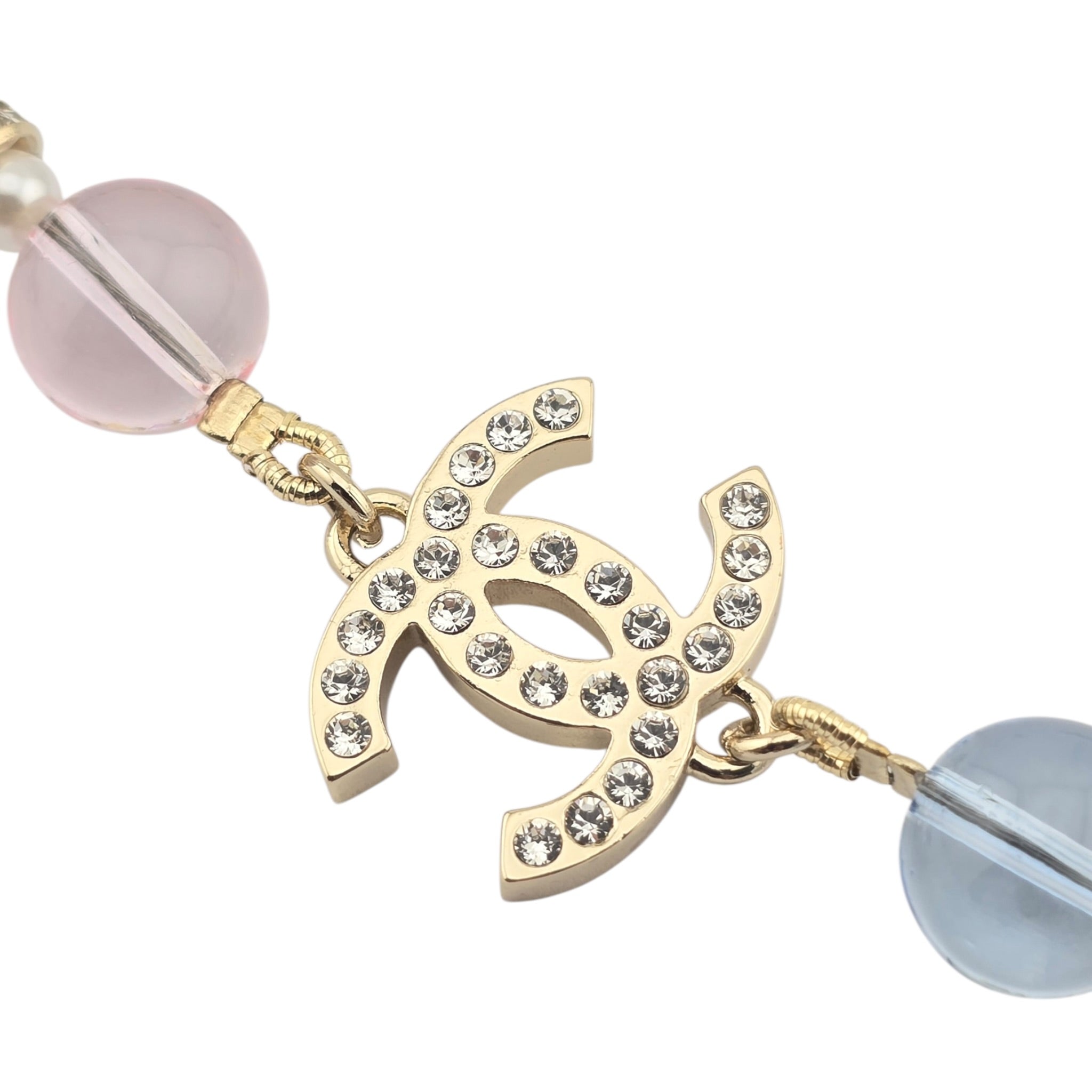 Chanel CC Multicoloured Glass Pearl Long Necklace 2026 CHANEL