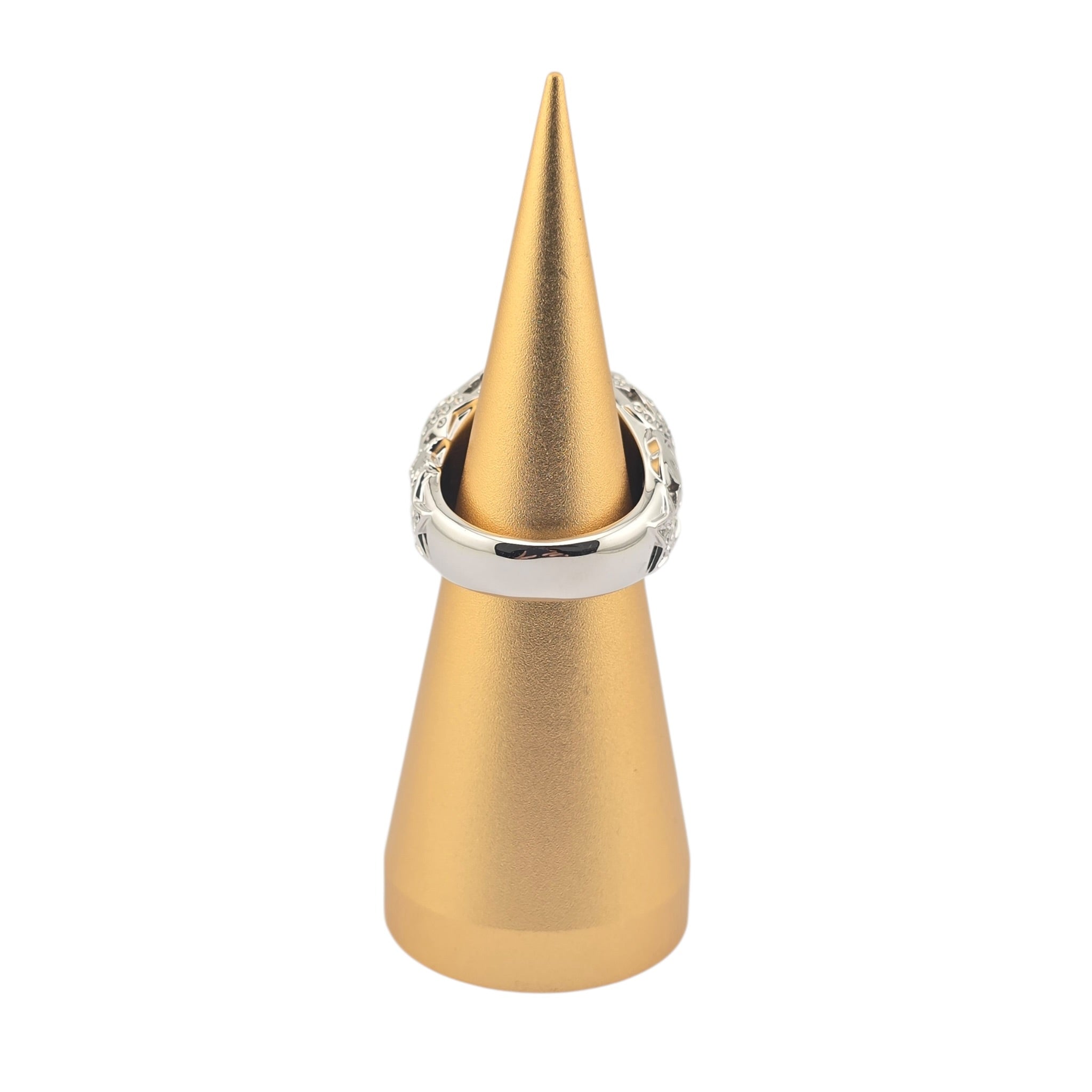 Chanel Metal Crystal Star CC Ring Silver 2025 CHANEL