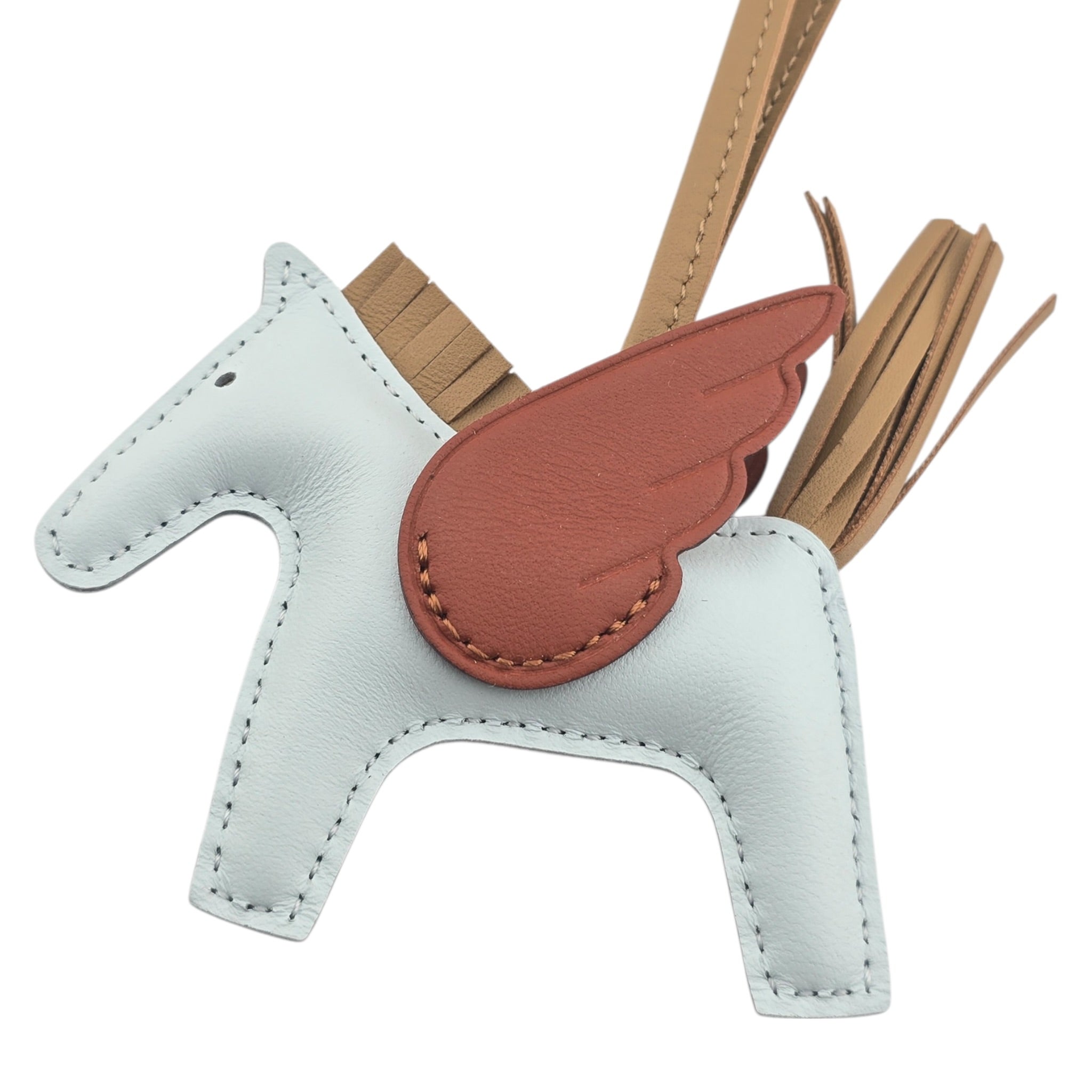 Hermes Rodeo Pegase PM Bag Charm Bleu Brume/Chai/Cuivre HERMES