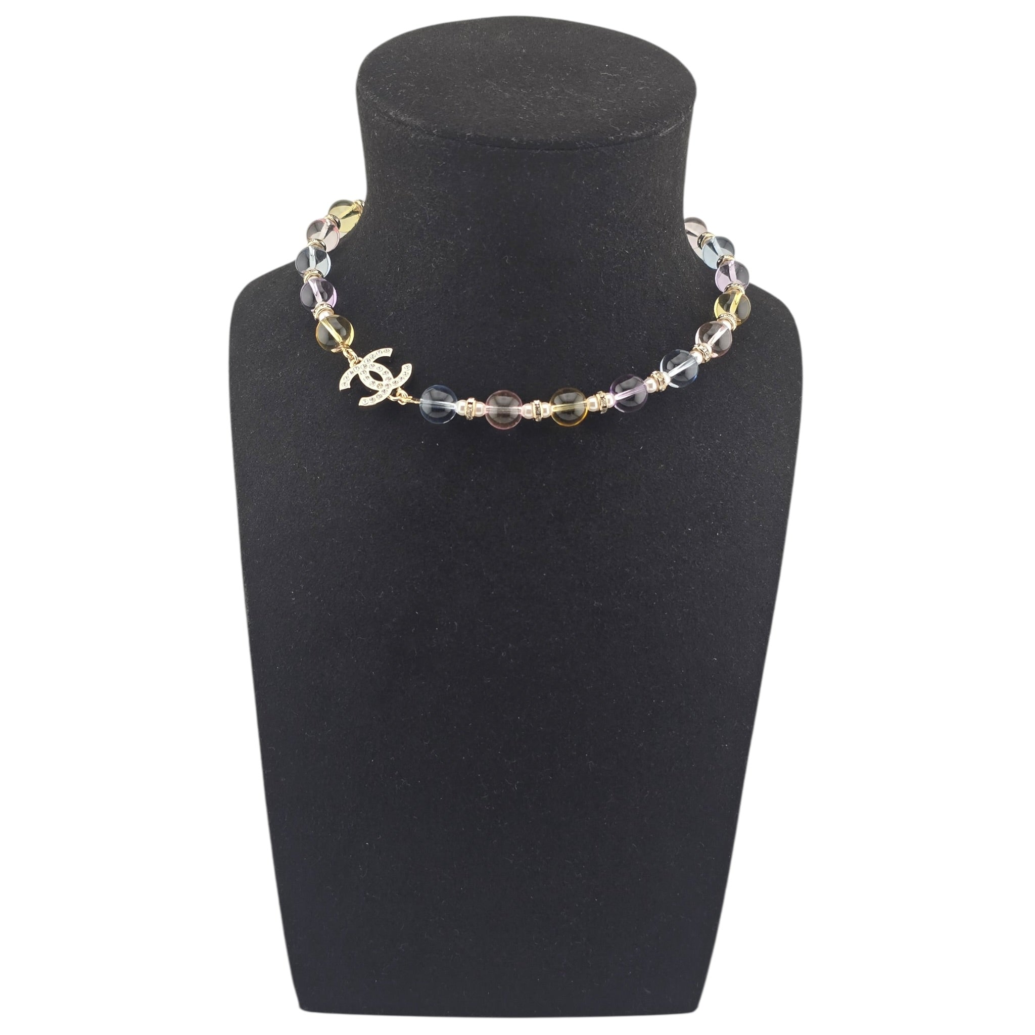 Chanel CC Multicoloured Glass Pearl Necklace 2026 CHANEL