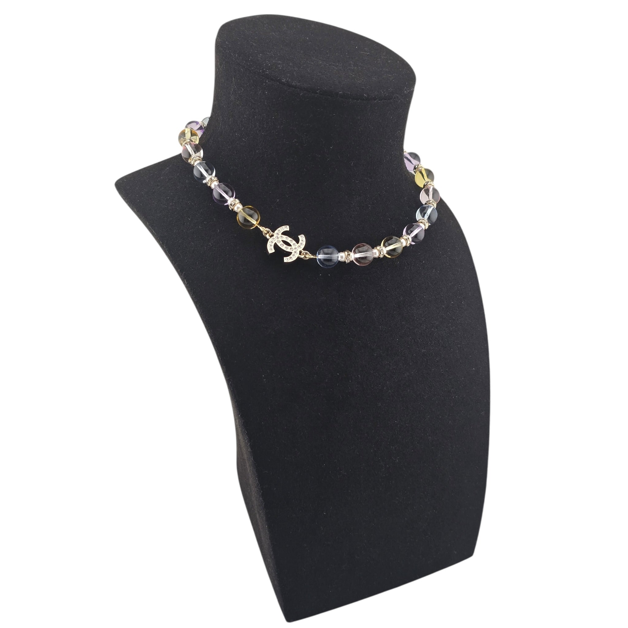 Chanel CC Multicoloured Glass Pearl Necklace 2026 CHANEL