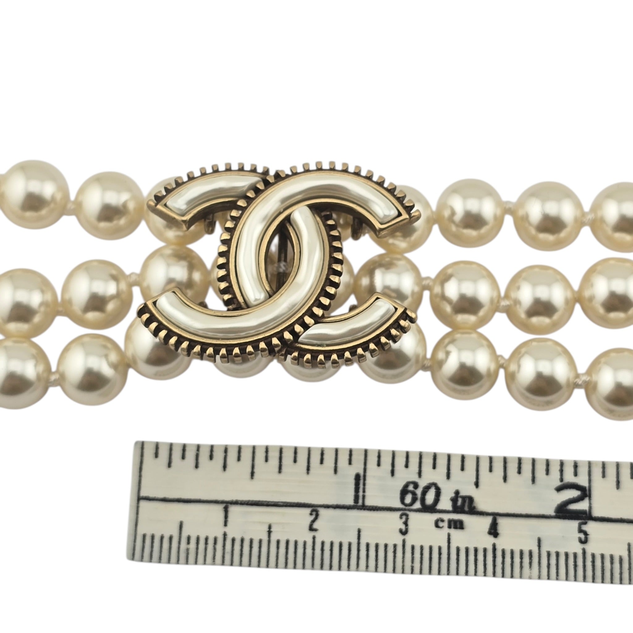 Chanel CC Faux Pearl Necklace CHANEL