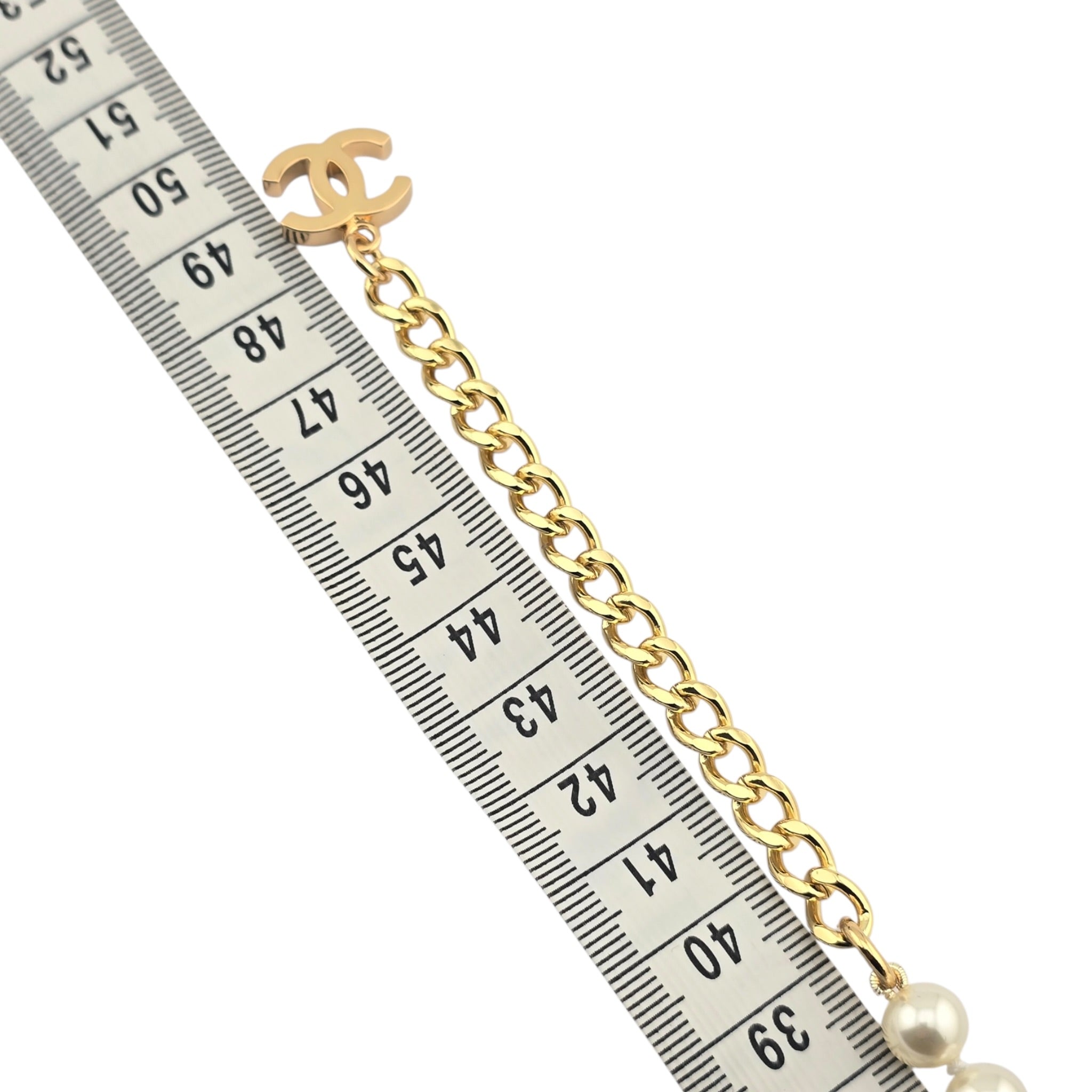 Chanel CC Faux Pearl Gold Pendant Choker 2024 CHANEL