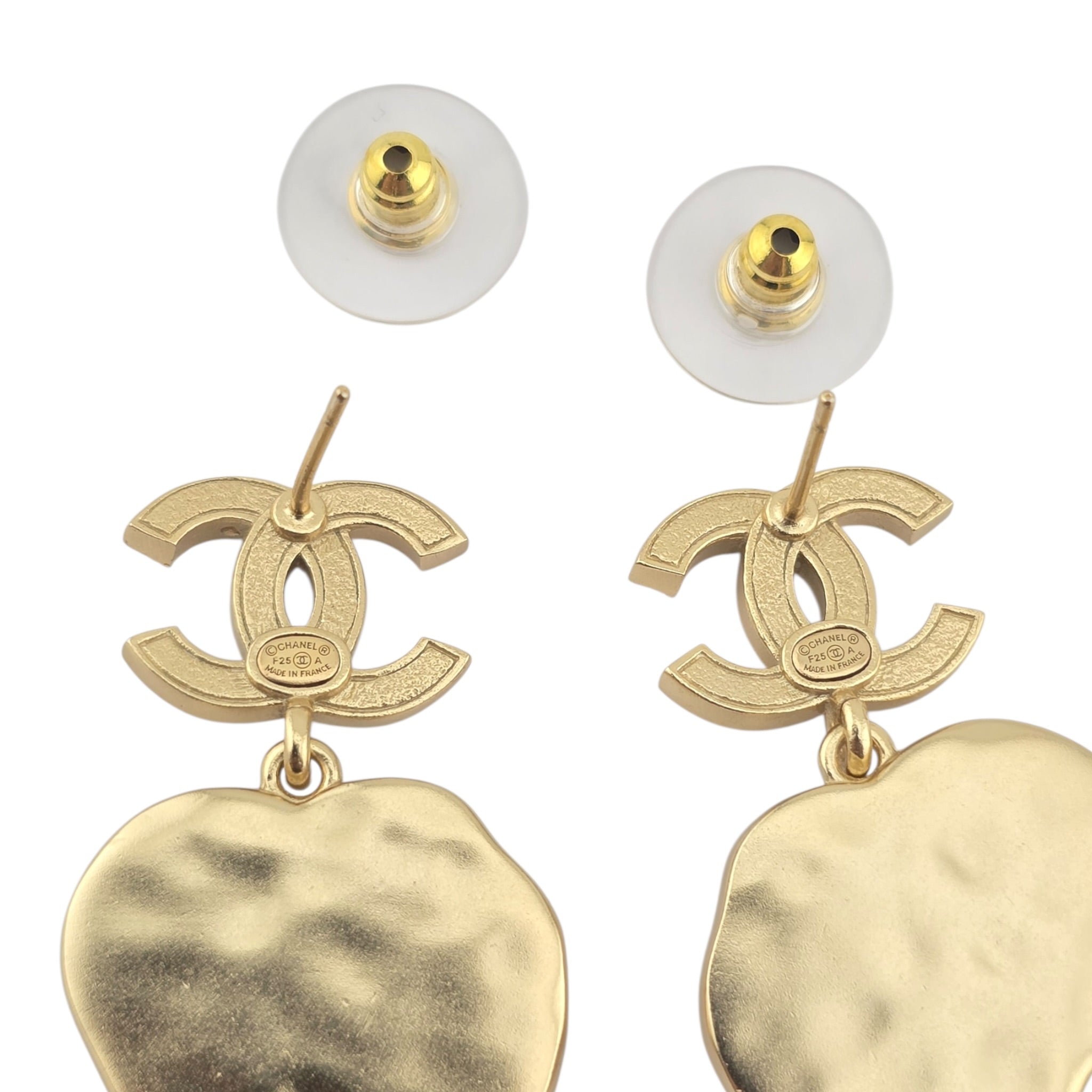 Chanel CC Drop White Crystal Resin Earrings 2025 CHANEL