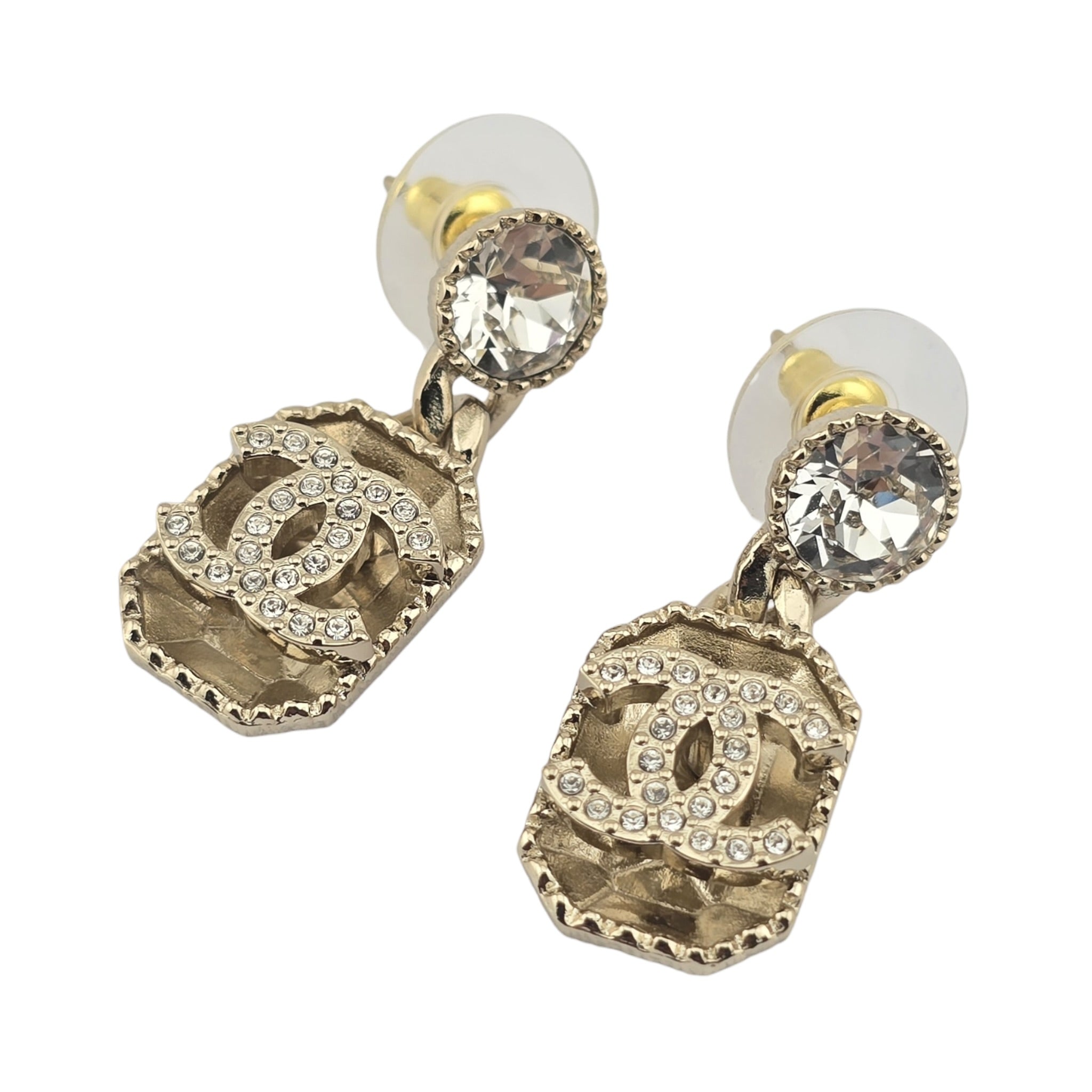 Chanel CC Drop Gold Earrings 2024 CHANEL