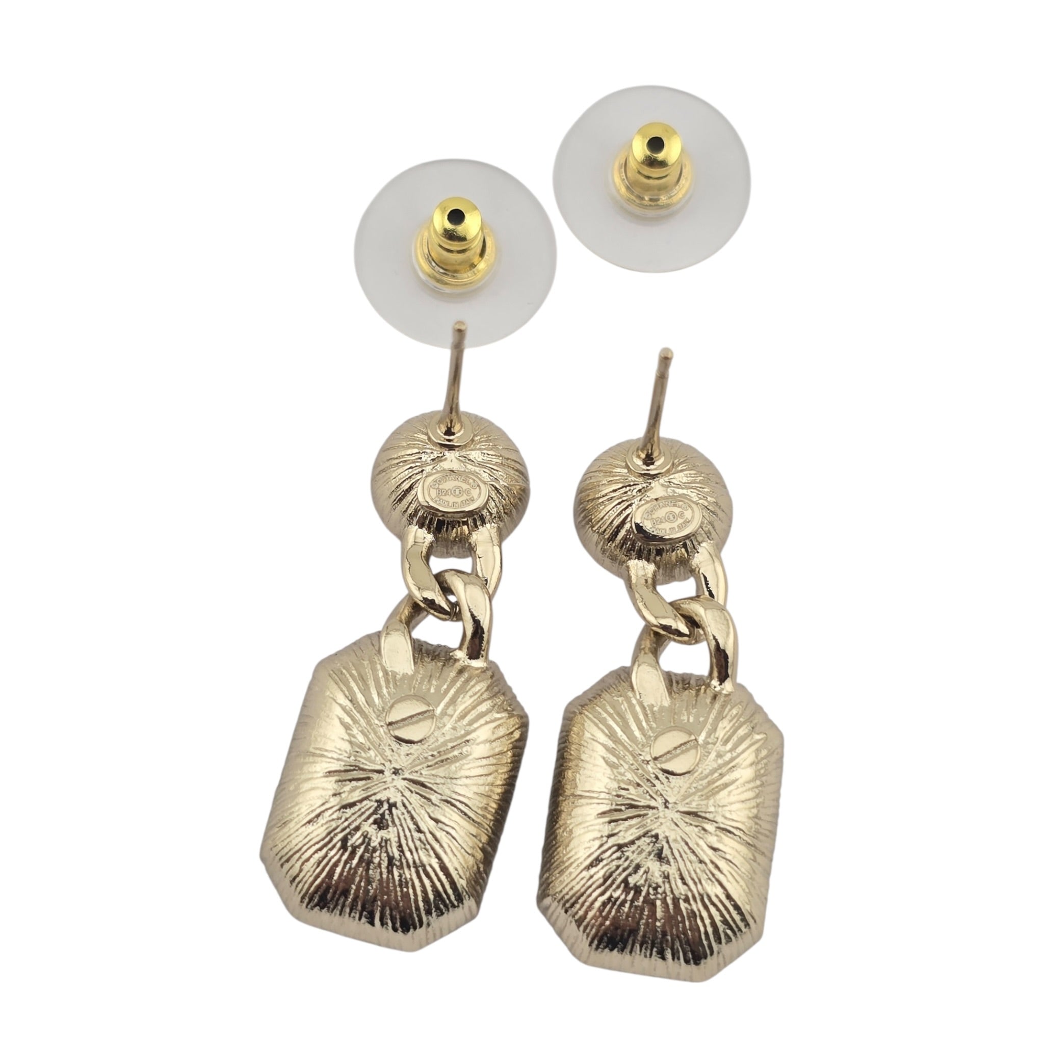 Chanel CC Drop Gold Earrings 2024 CHANEL