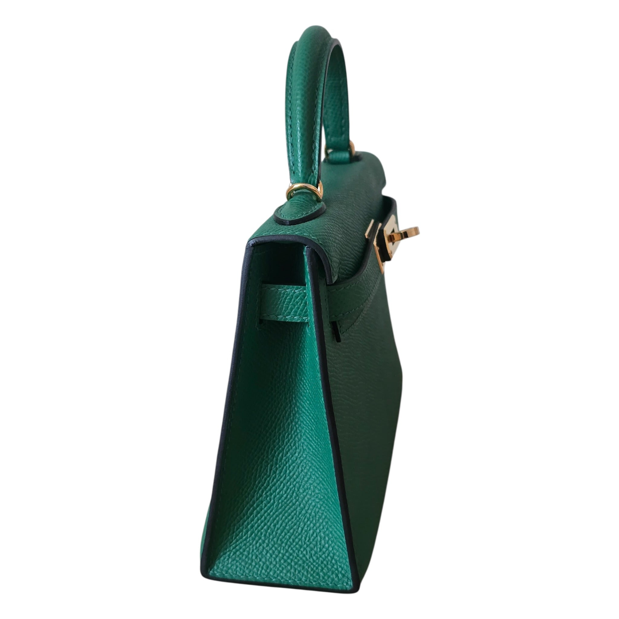 Hermès Mini Kelly II Epsom Vert Vertigo Gold Hardware HERMES
