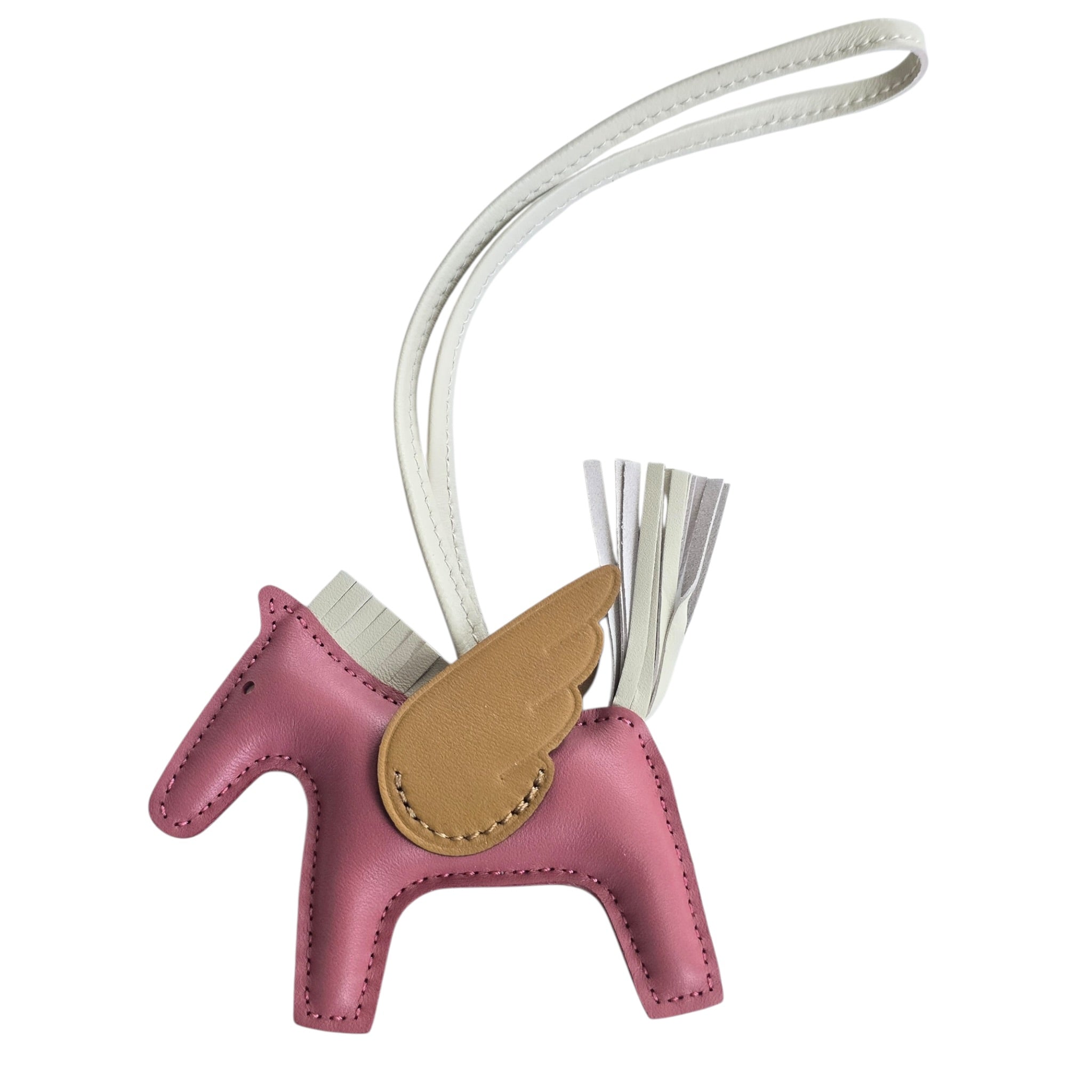 Hermès Rodeo Pegase PM Bag Charm Pink/Beige/Gold HERMES