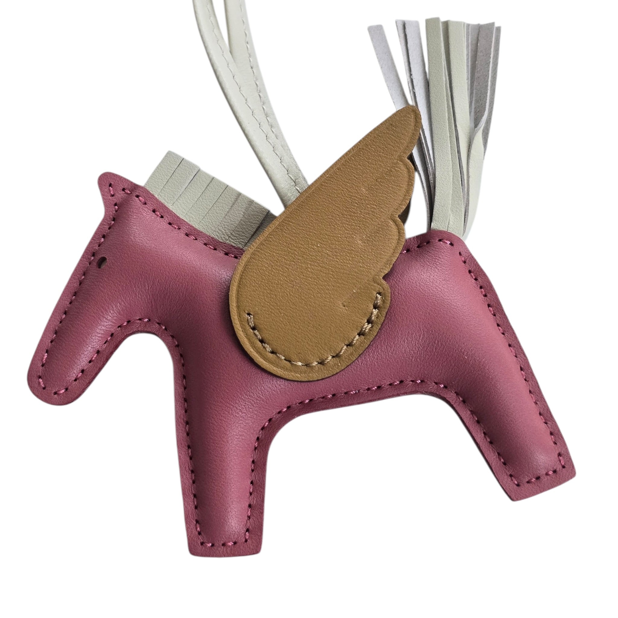 Hermès Rodeo Pegase PM Bag Charm Pink/Beige/Gold HERMES