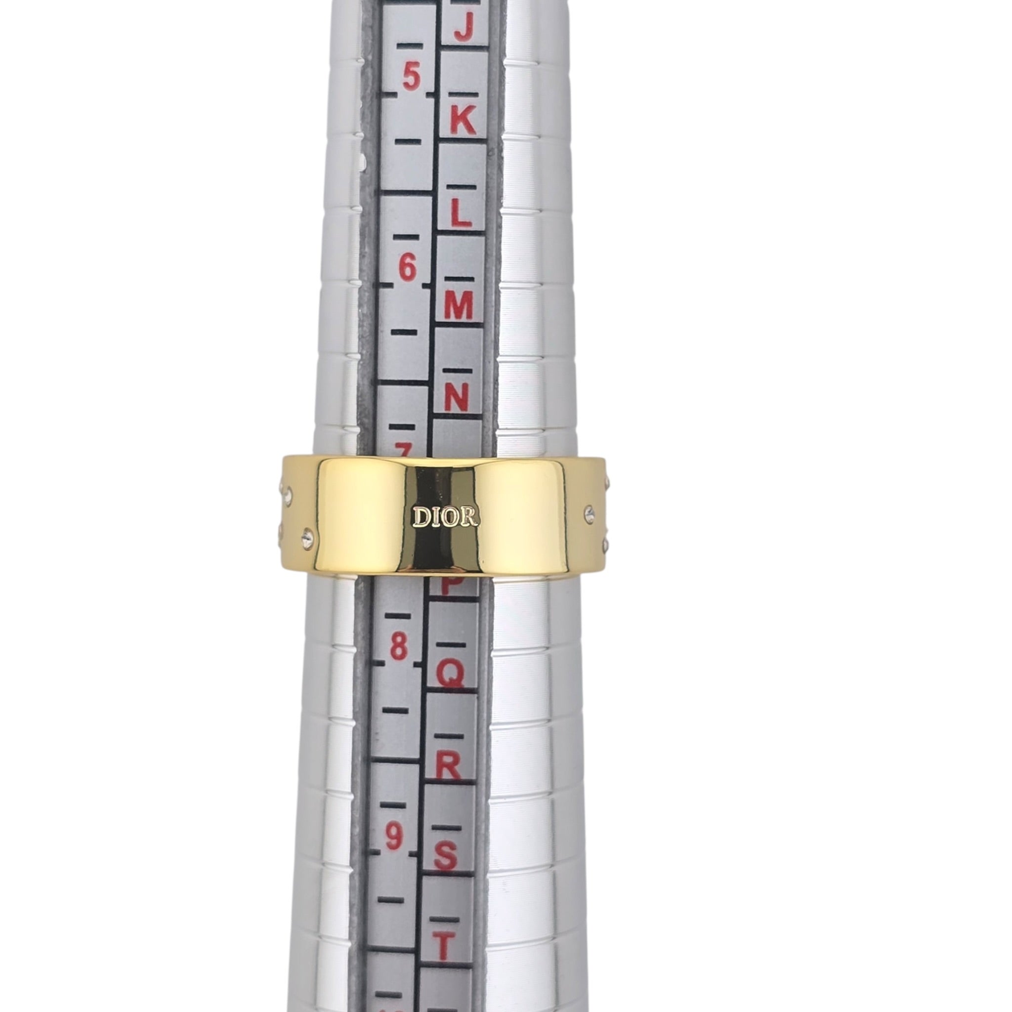 Christian Dior CD Crystal Gold Ring DIOR