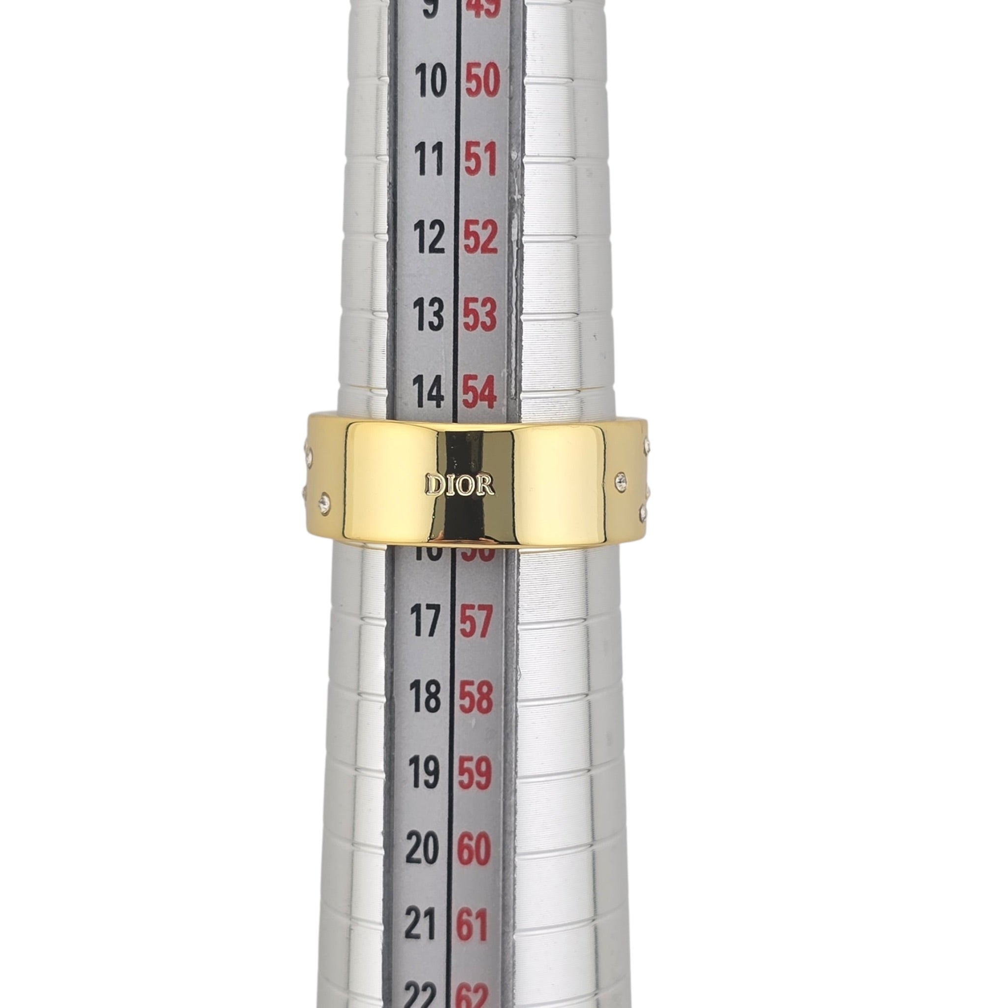 Christian Dior CD Crystal Gold Ring DIOR
