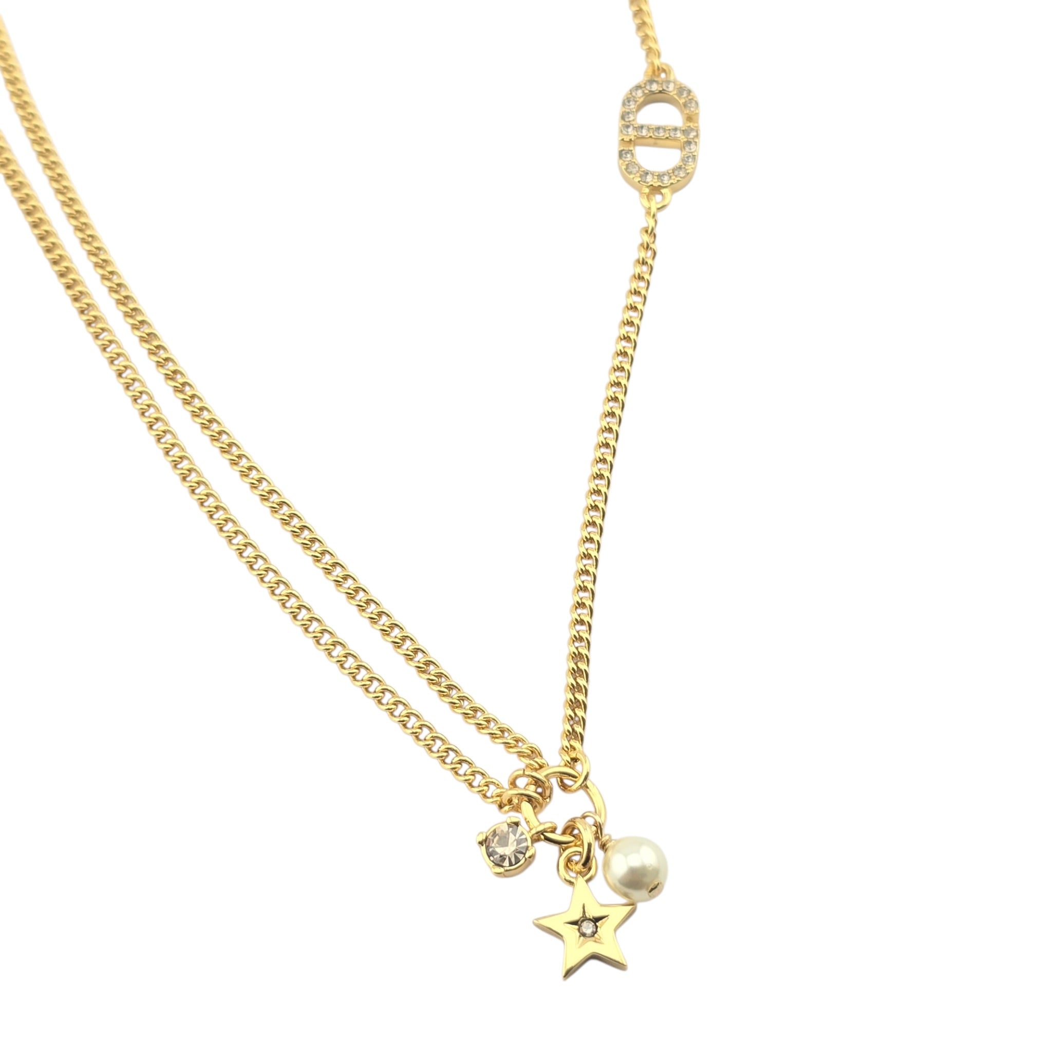 Christian Dior Petit CD Multi Gold Necklace DIOR