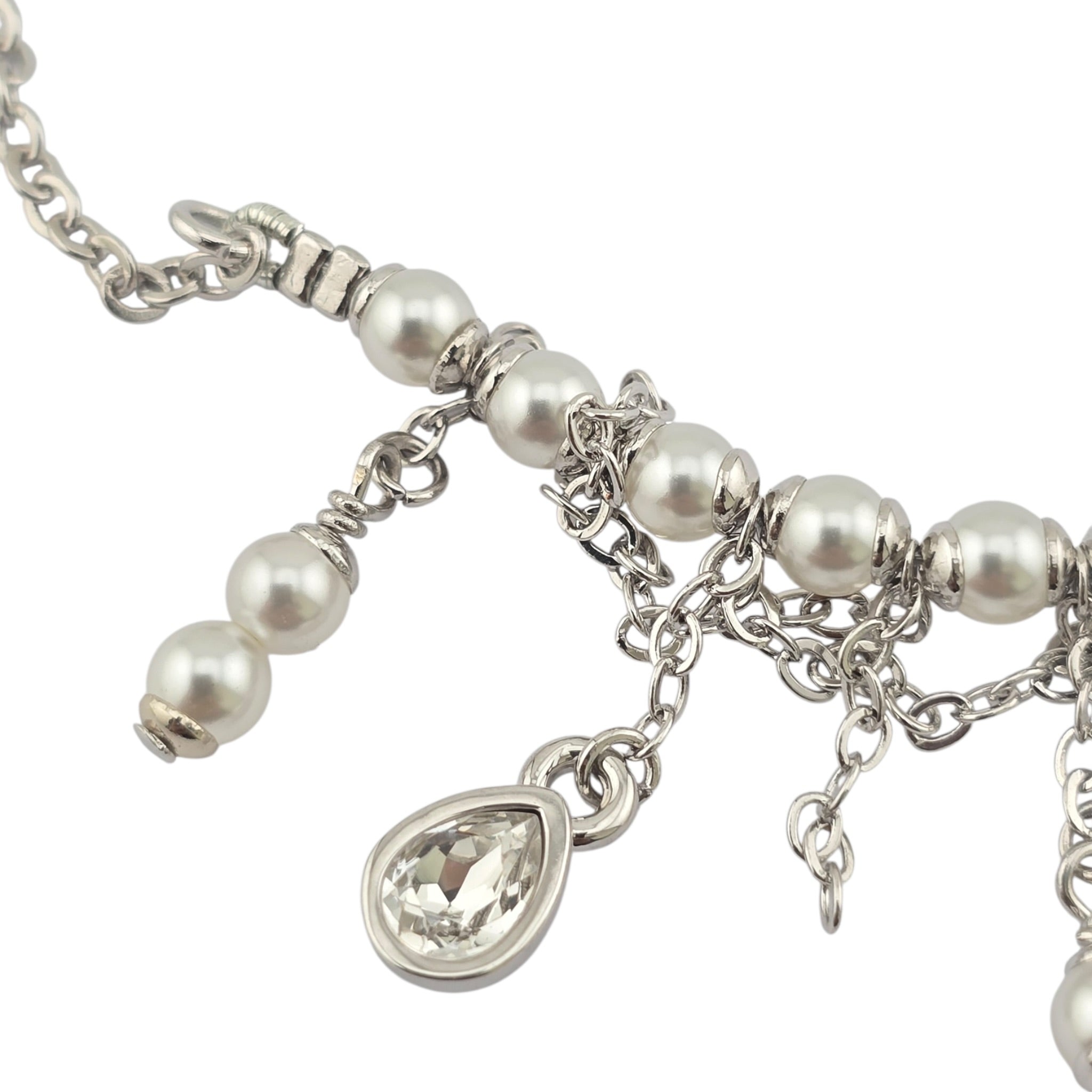 Chanel CC Faux Pearl Silver Necklace 2025 CHANEL