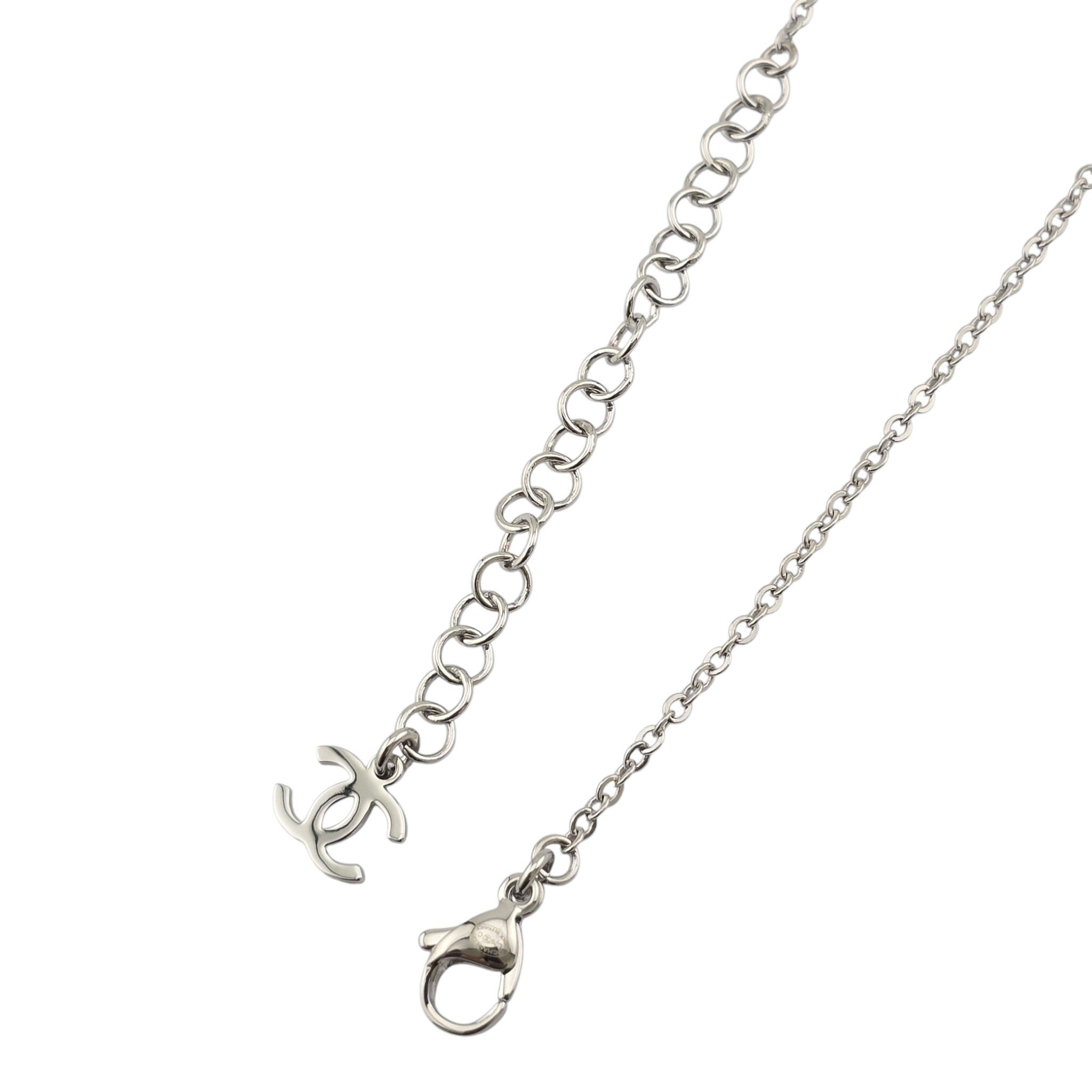 Chanel CC Faux Pearl Silver Necklace 2025 CHANEL