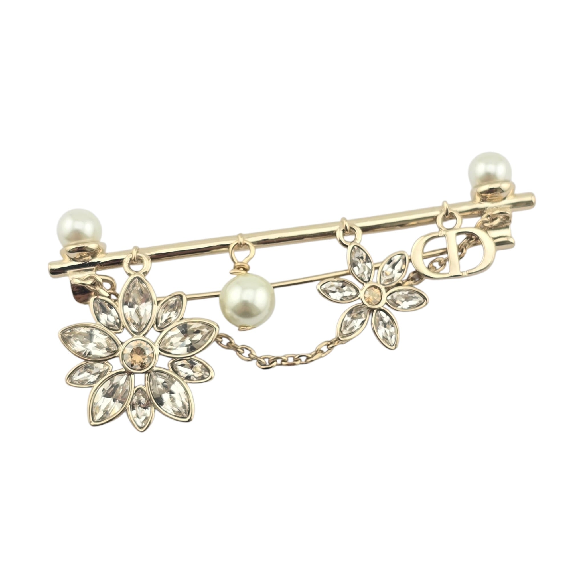 Christian Dior CD Fleur de Glace Brooch DIOR