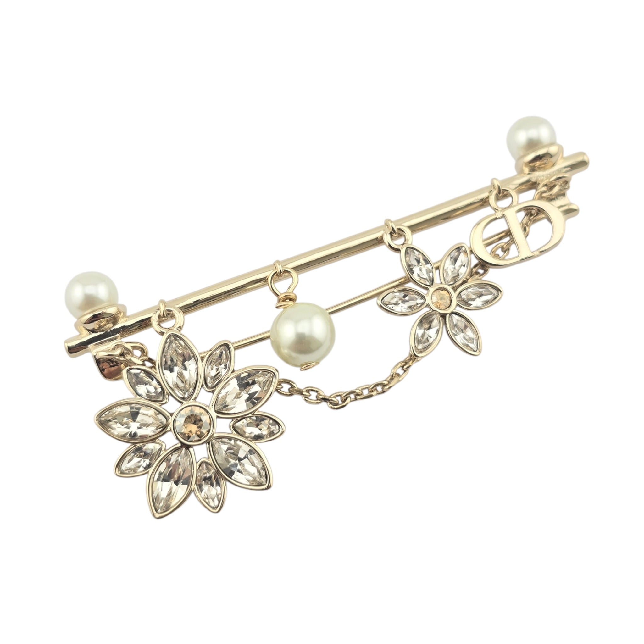 Christian Dior CD Fleur de Glace Brooch DIOR