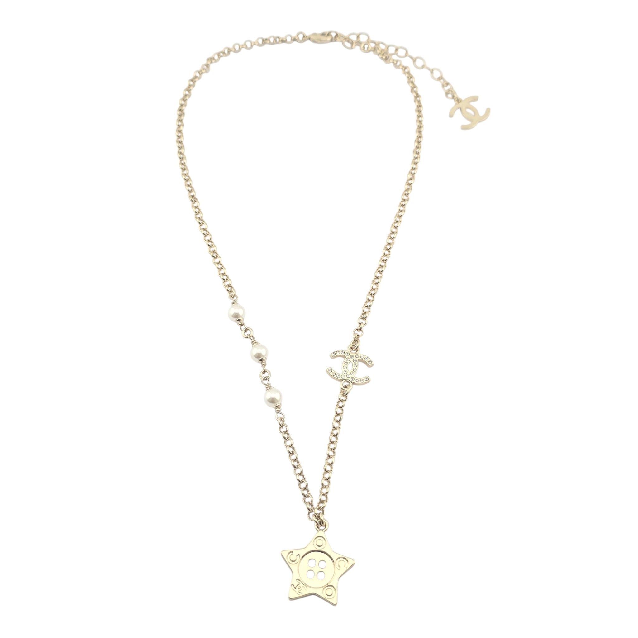 Chanel CC Gold Star Pendant Necklace 2025 CHANEL