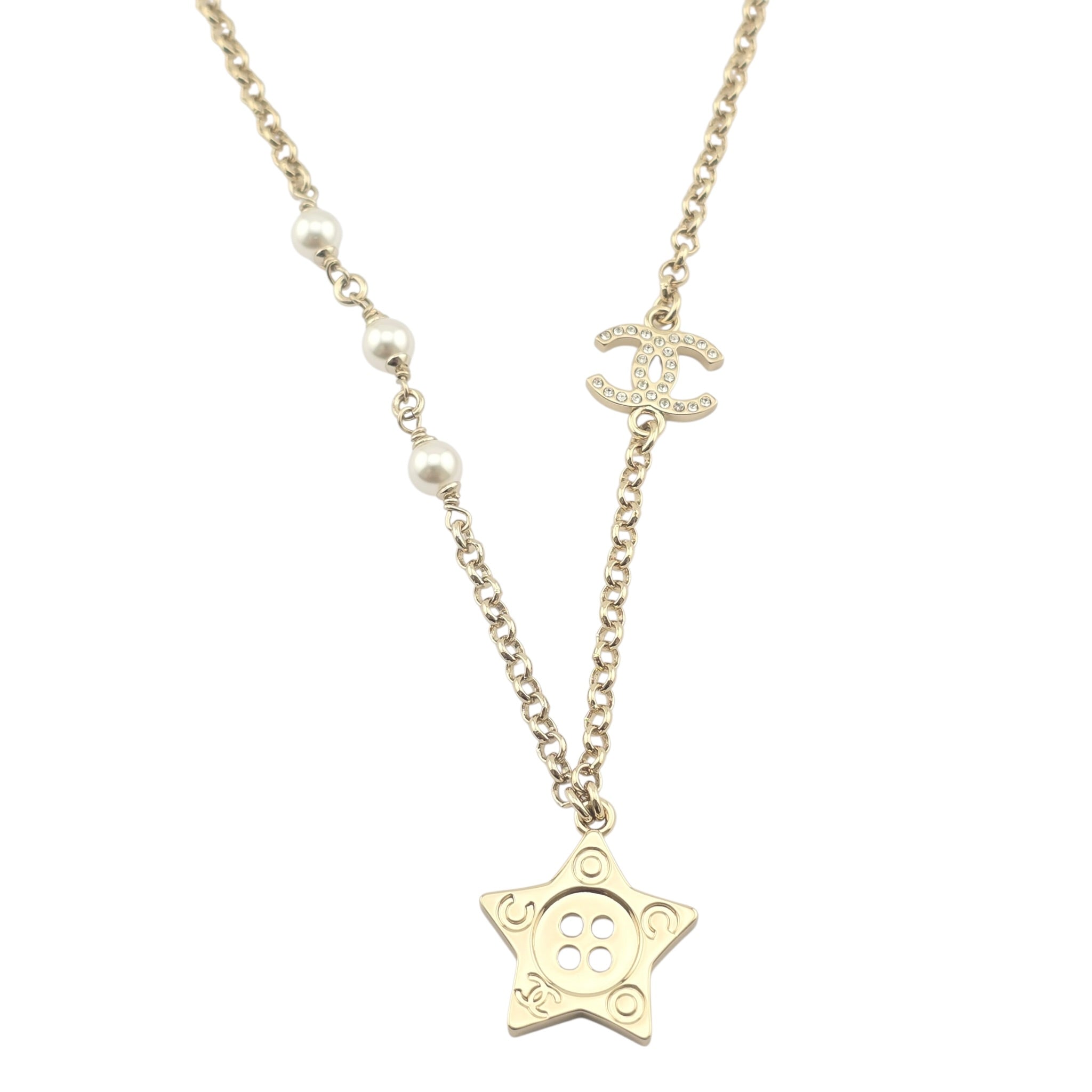 Chanel CC Gold Star Pendant Necklace 2025 CHANEL