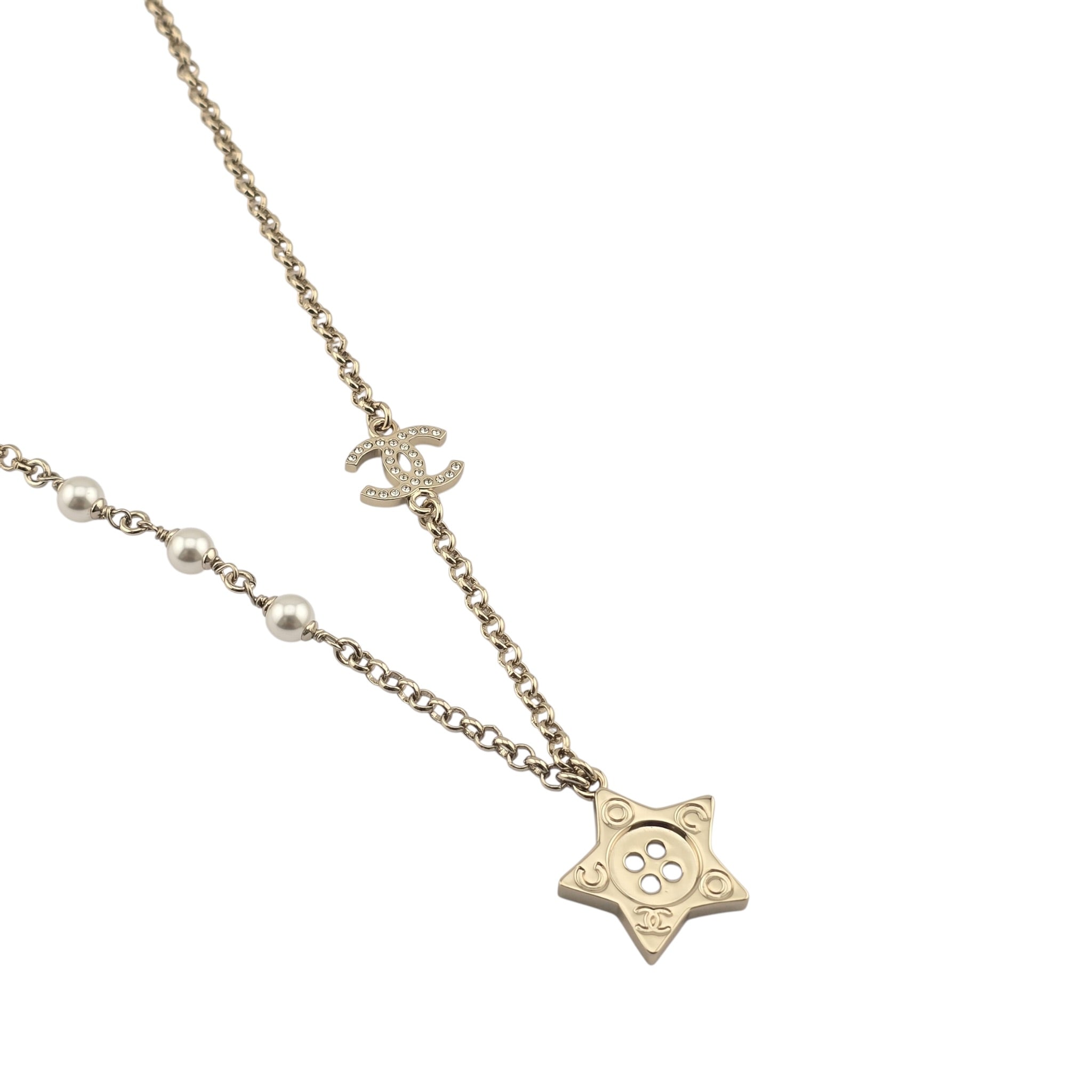 Chanel CC Gold Star Pendant Necklace 2025 CHANEL