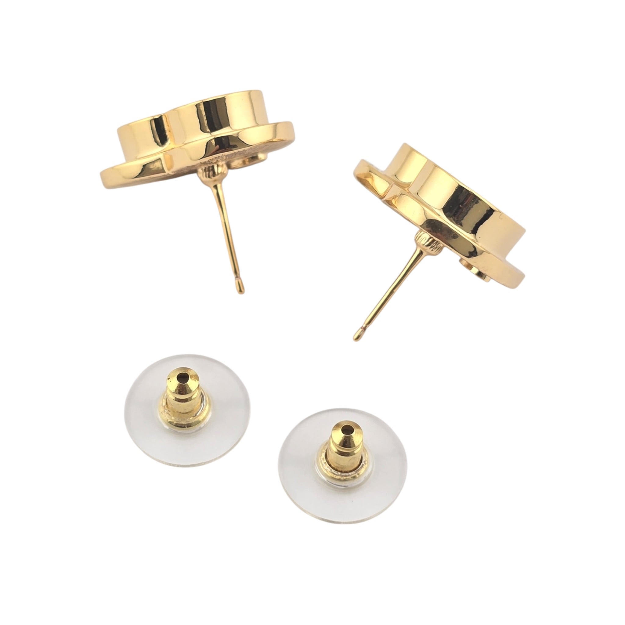 Chanel CC Gold Resin Red Heart Earrings 2026 CHANEL