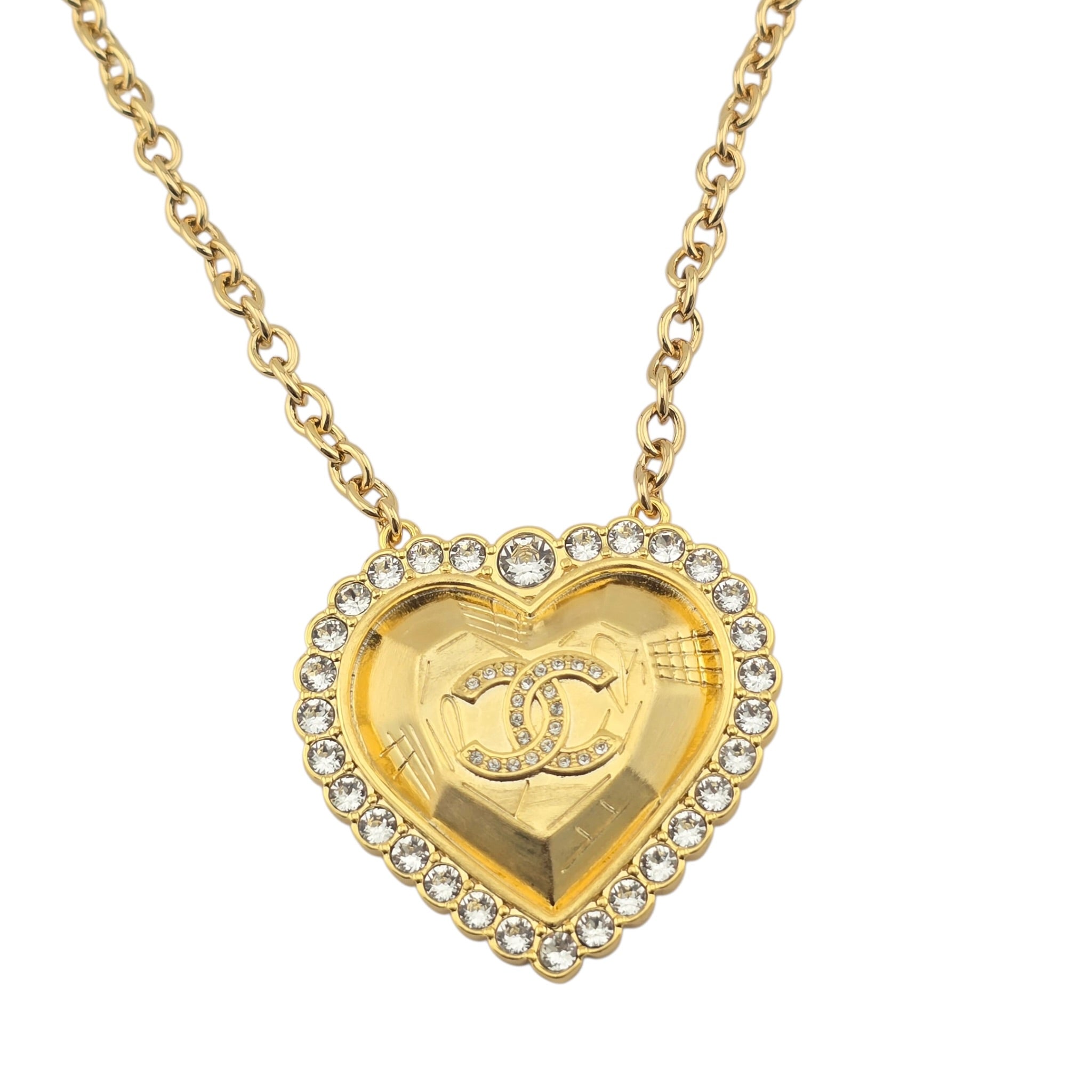 Chanel CC Gold Pendant Heart Necklace 2025 CHANEL