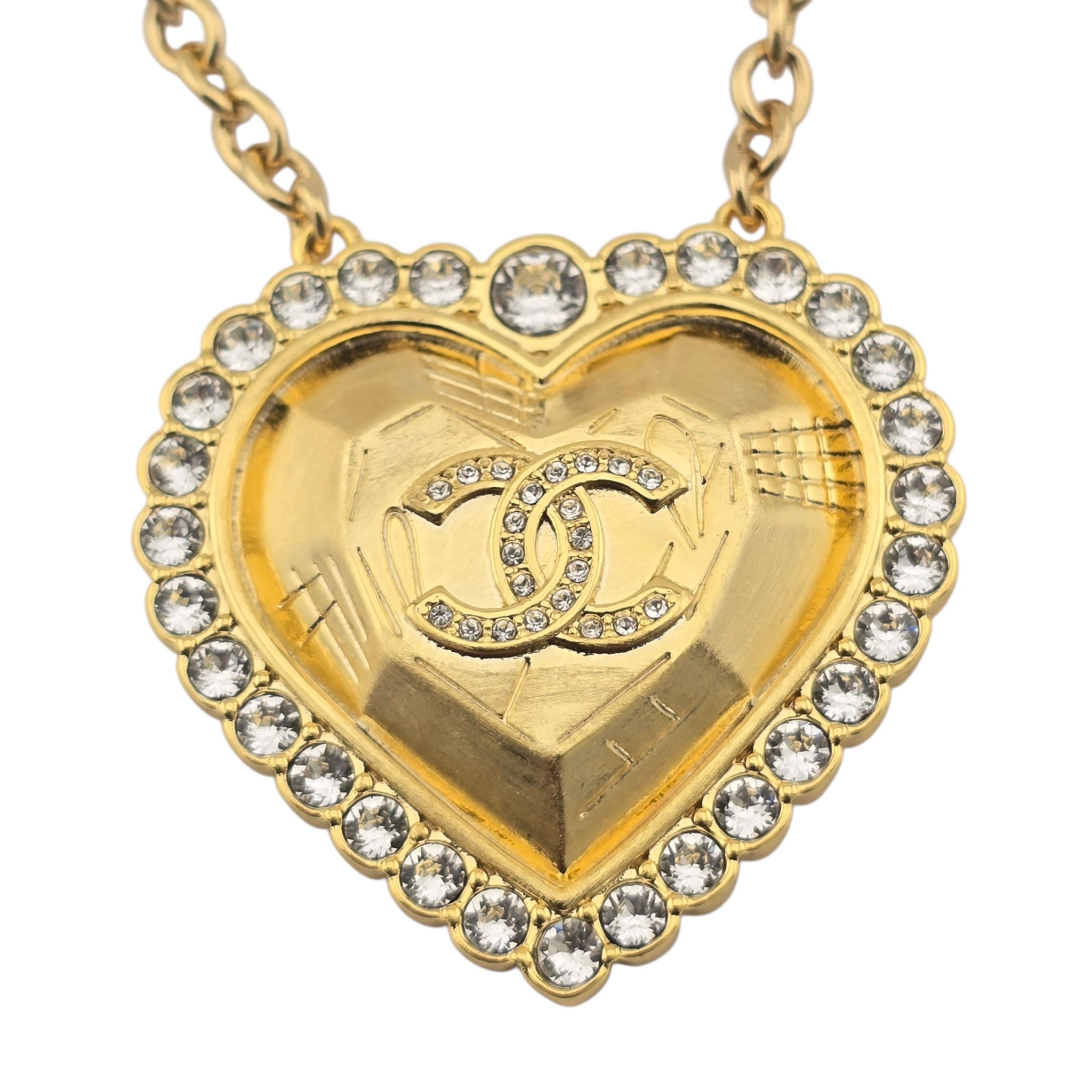 Chanel CC Gold Pendant Heart Necklace 2025 CHANEL