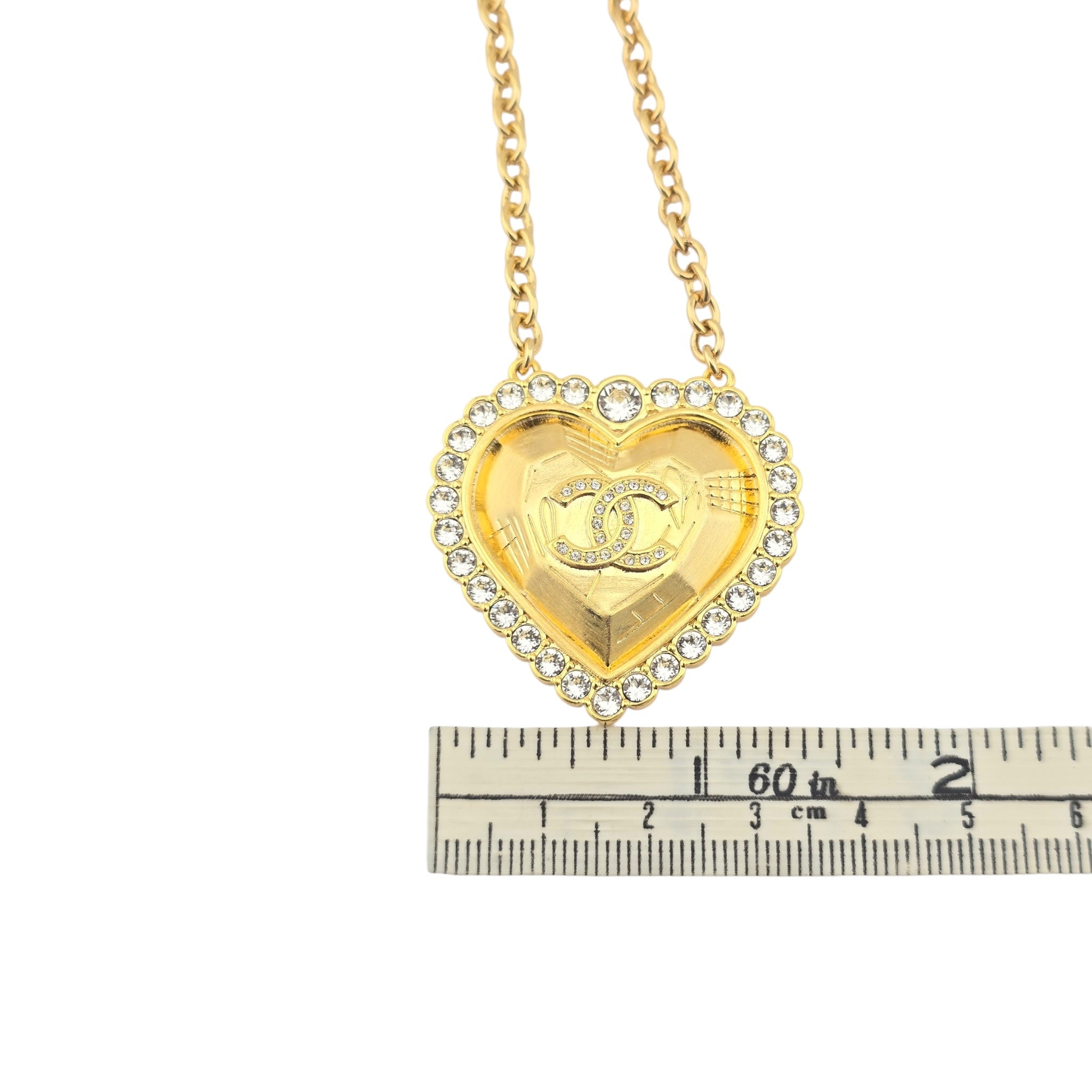 Chanel CC Gold Pendant Heart Necklace 2025 CHANEL