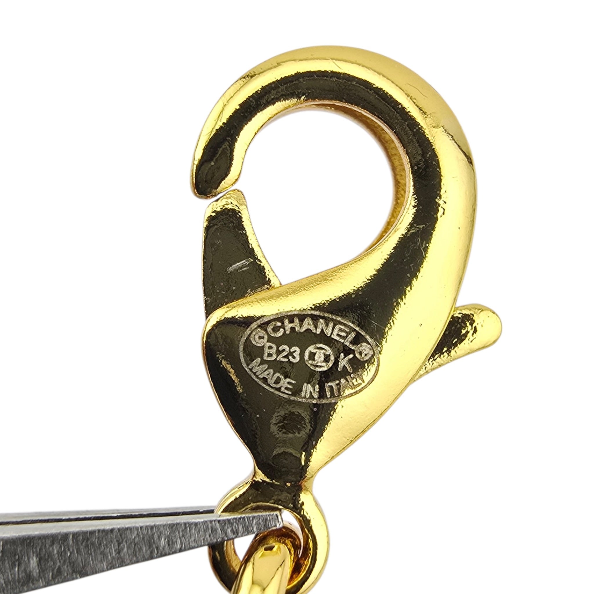 Chanel CC Gold Faux Pearl Pendant Necklace 2023 CHANEL