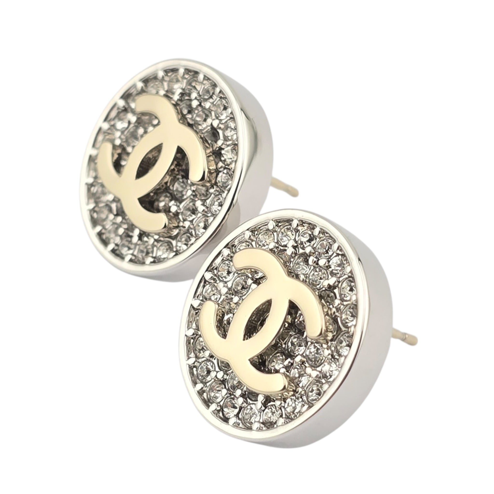 Chanel CC Round Crystal Earrings 2026 CHANEL