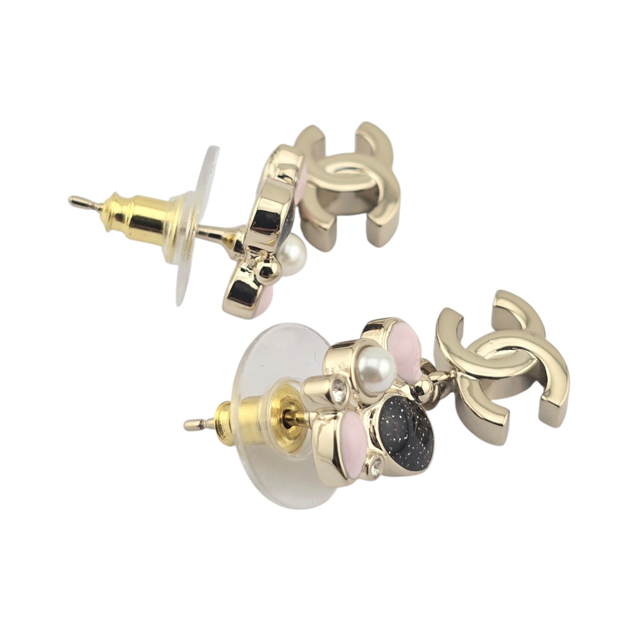 Chanel CC Gold Enamel Earrings 2025 CHANEL