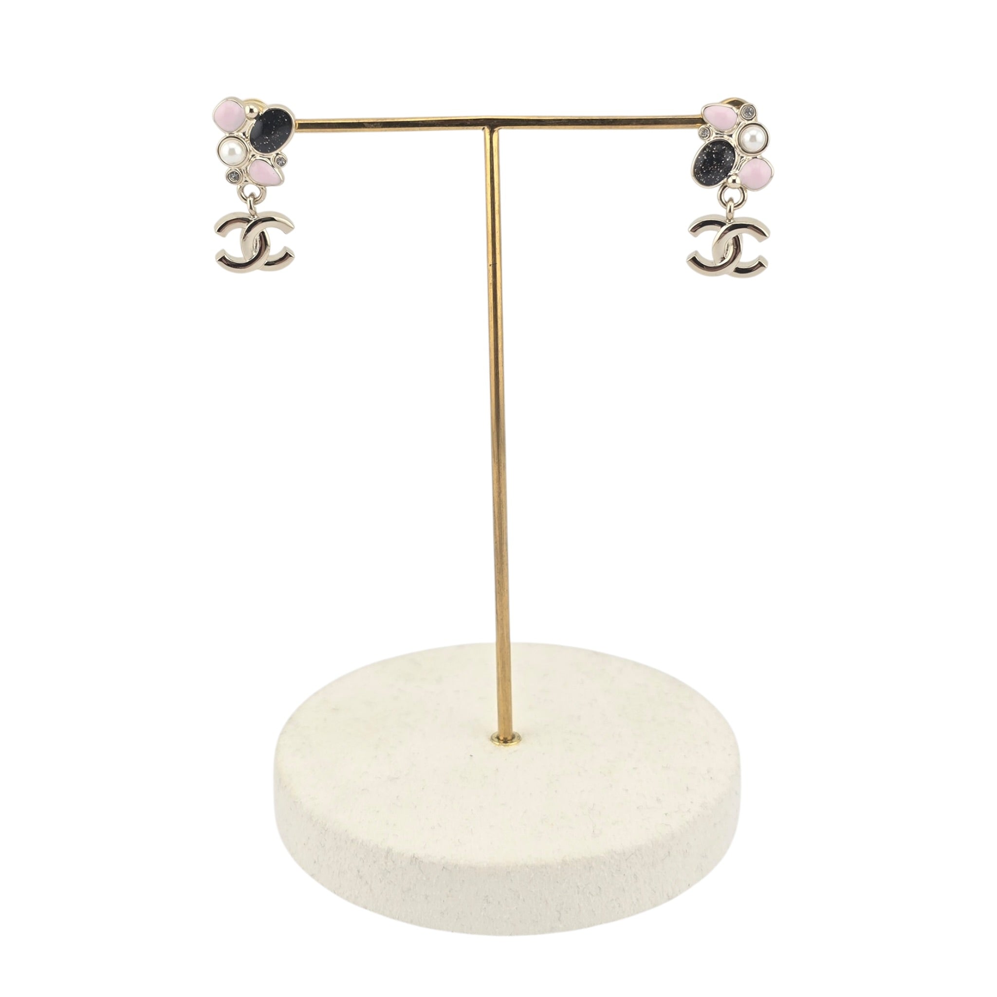 Chanel CC Gold Enamel Earrings 2025 CHANEL