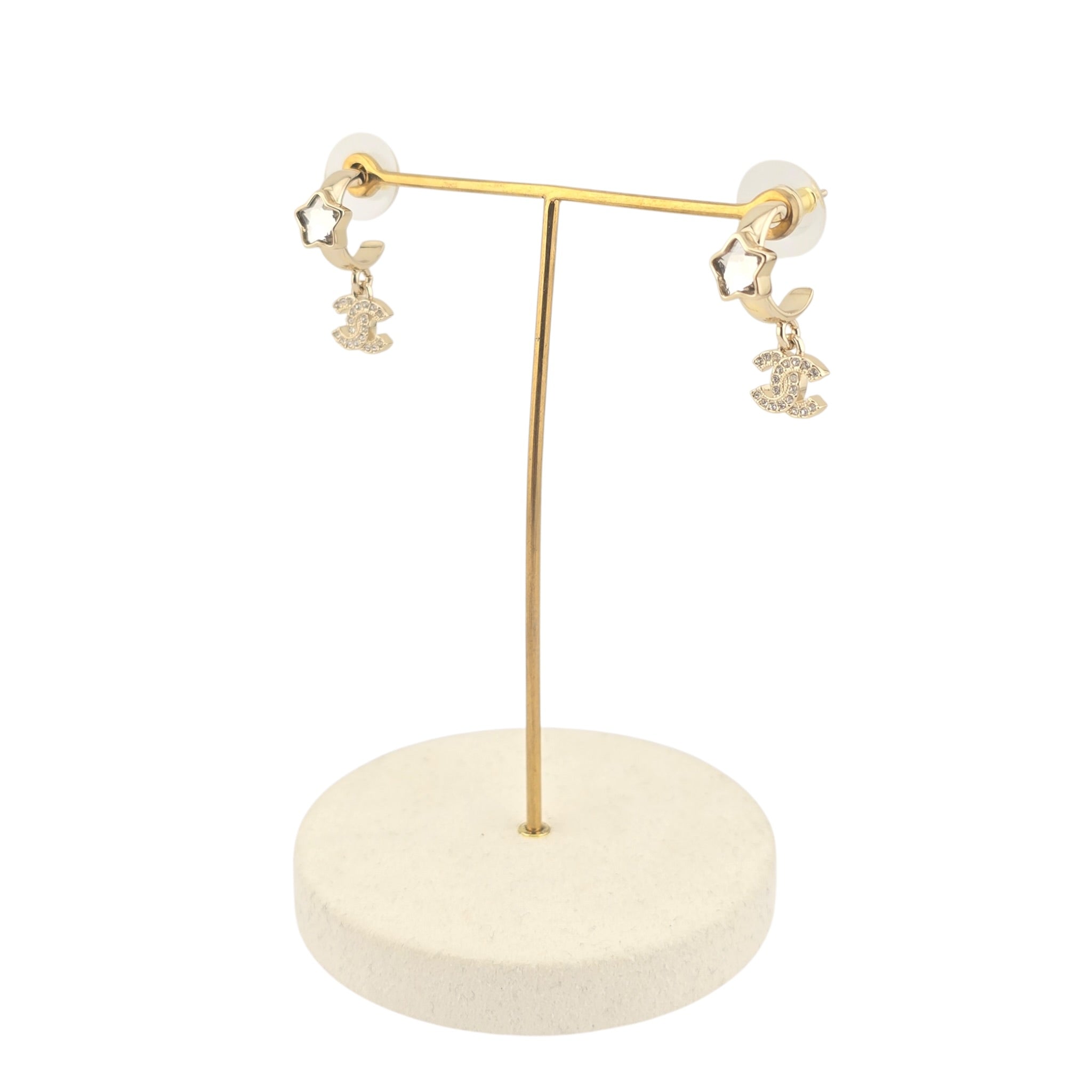 Chanel CC Gold Star Crystal Earrings 2025 CHANEL