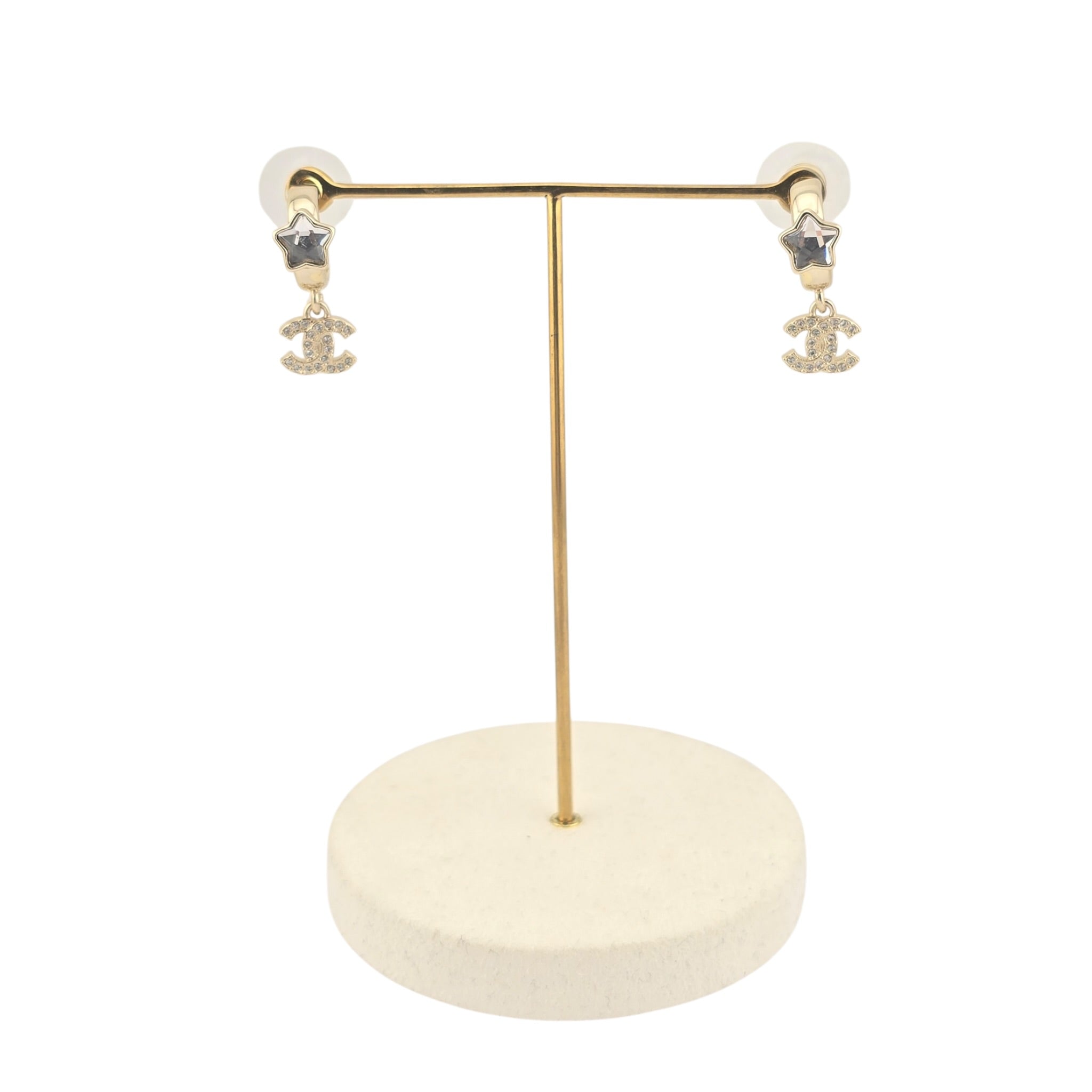 Chanel CC Gold Star Crystal Earrings 2025 CHANEL