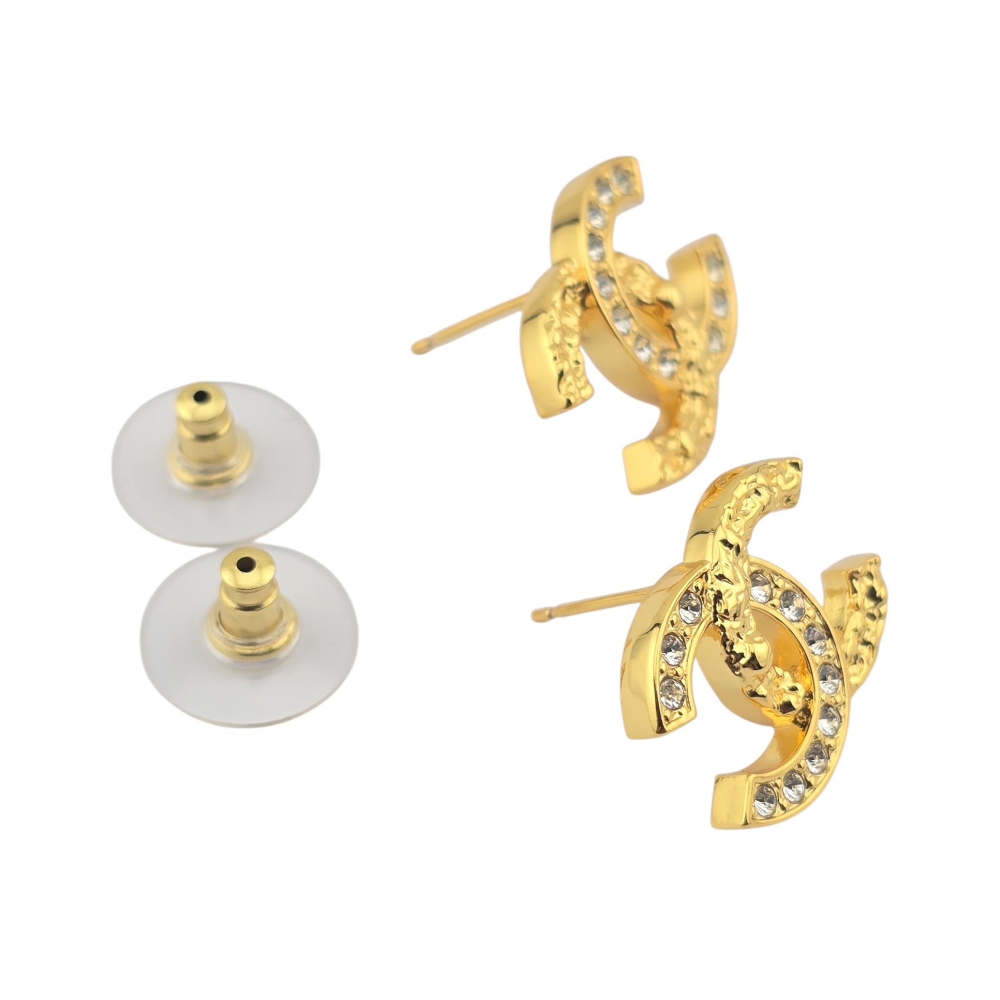 Chanel CC Gold Crystal Earrings 2026 CHANEL