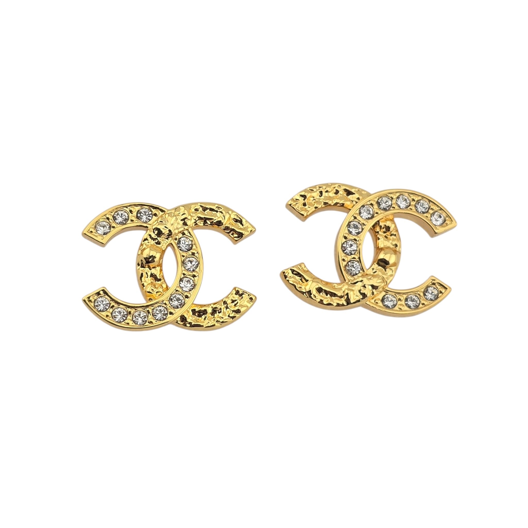 Chanel CC Gold Crystal Earrings 2026 CHANEL