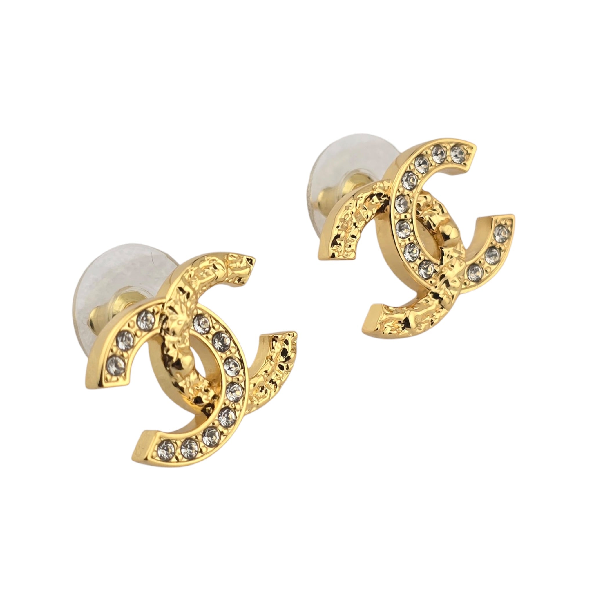 Chanel CC Gold Crystal Earrings 2026 CHANEL