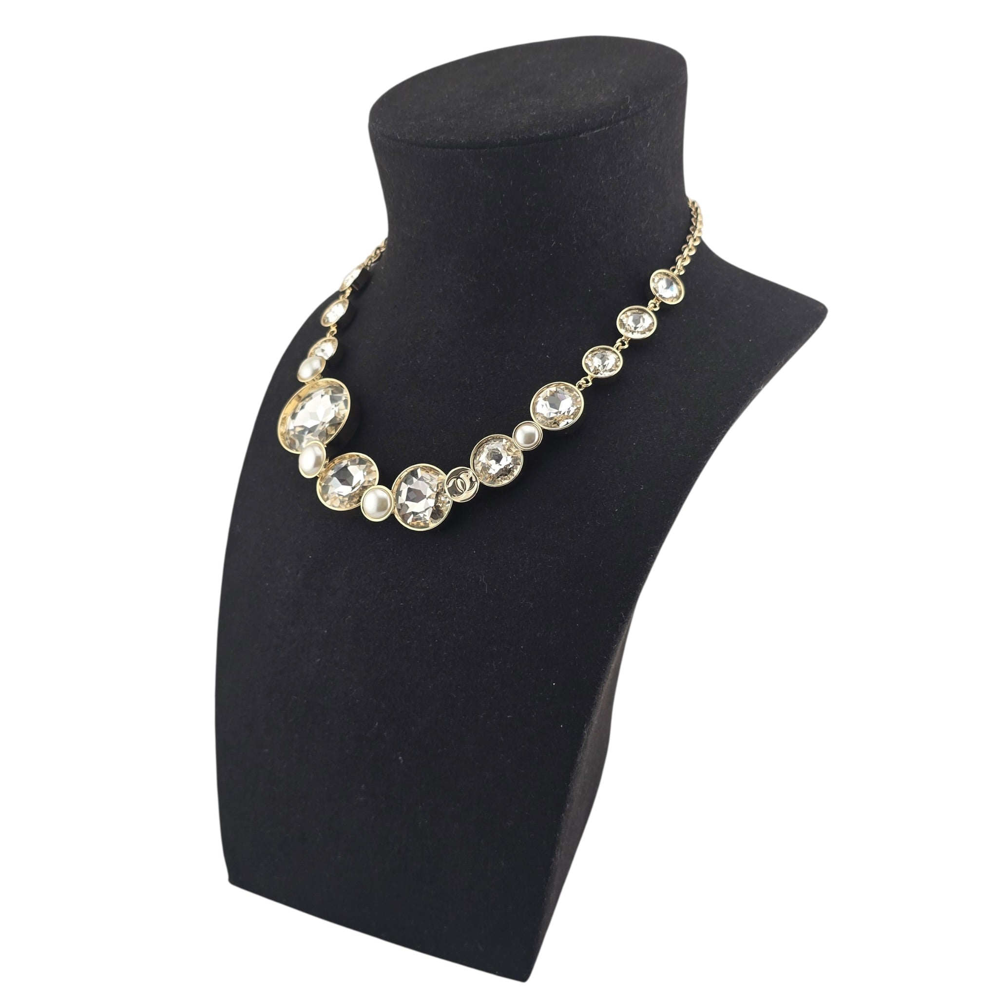 Chanel CC Faux Pearl Large Crystal Necklace 2025 CHANEL