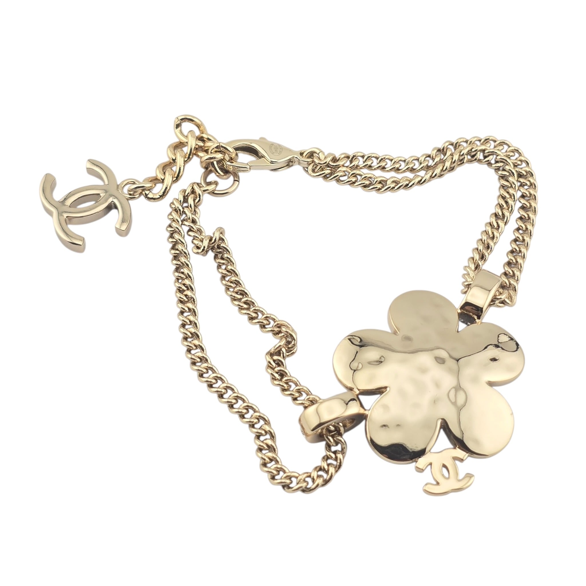 Chanel CC Blue Gold Flower Resin Denim Bracelet 2026 CHANEL