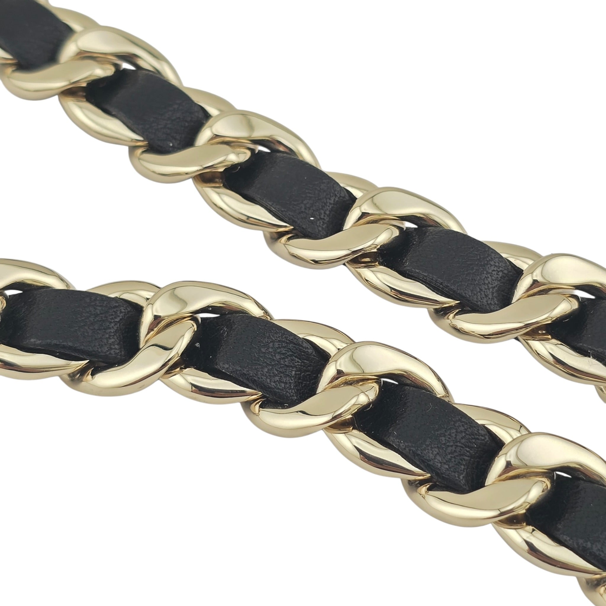 Chanel CC Gold Black Leather Belt 2022 CHANEL
