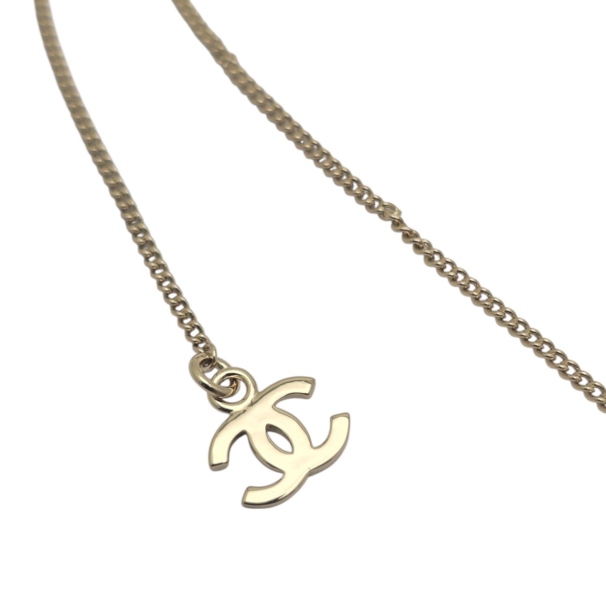 Chanel CC Bow Gold Necklace CHANEL