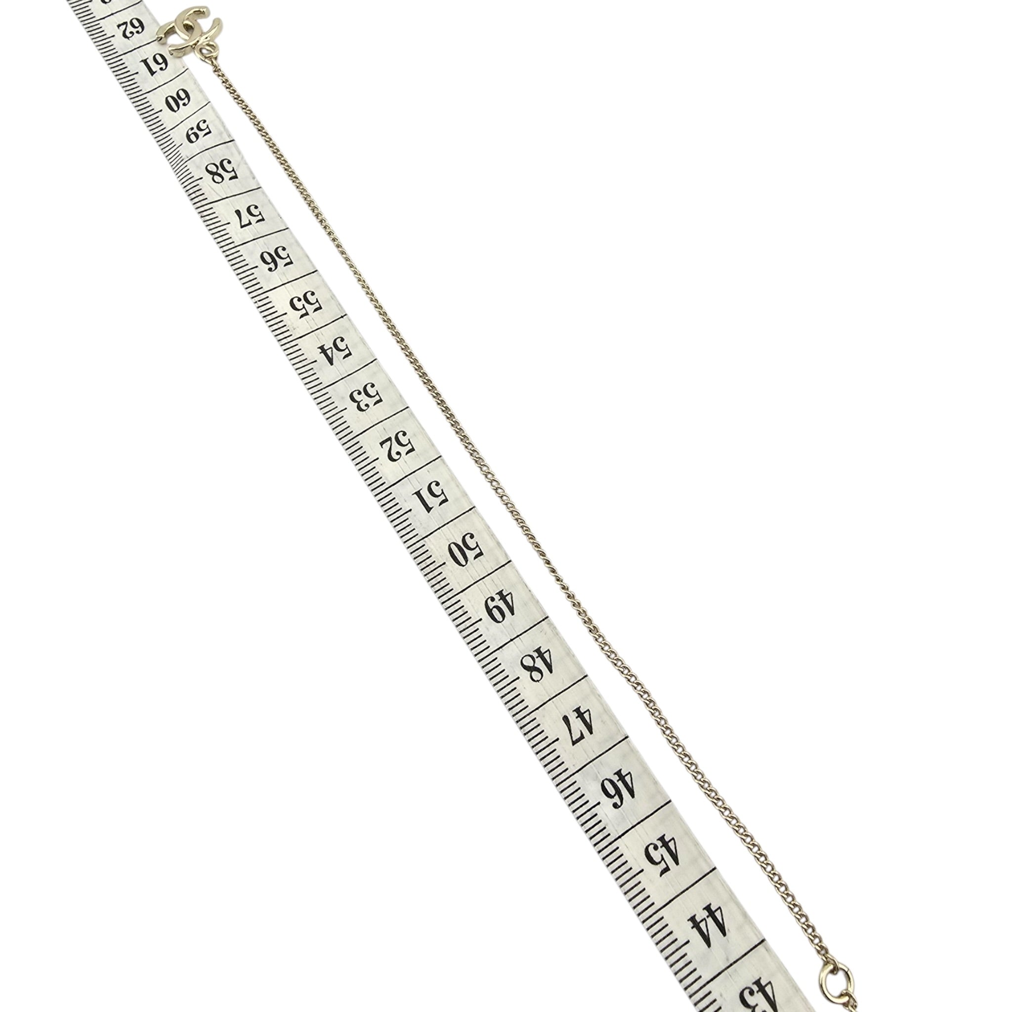 Chanel CC Bow Gold Necklace CHANEL