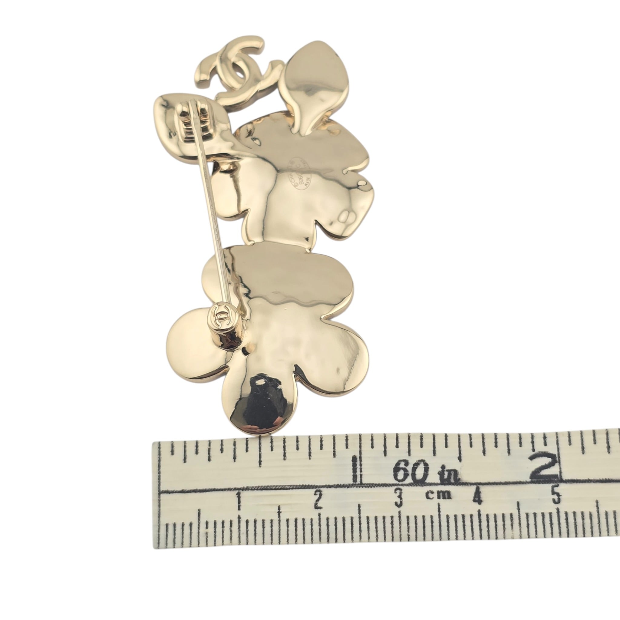 Chanel CC Enamel Crystal Floral Denim Brooch 2026 CHANEL