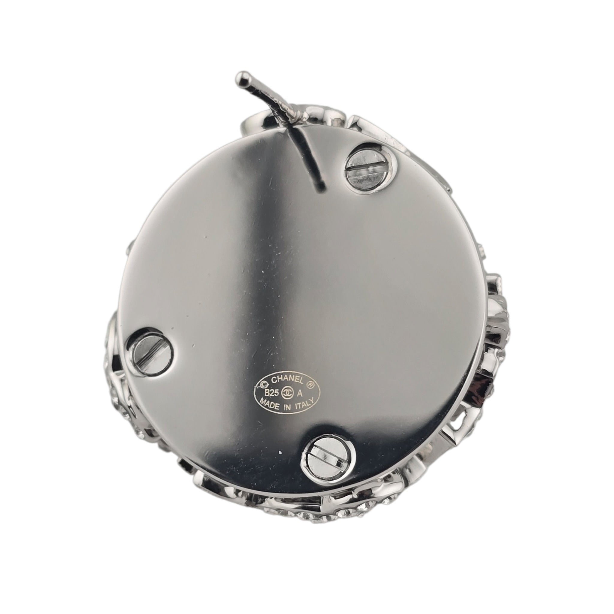 Chanel CC Silver Domed Crystal Star Earrings 2025 CHANEL