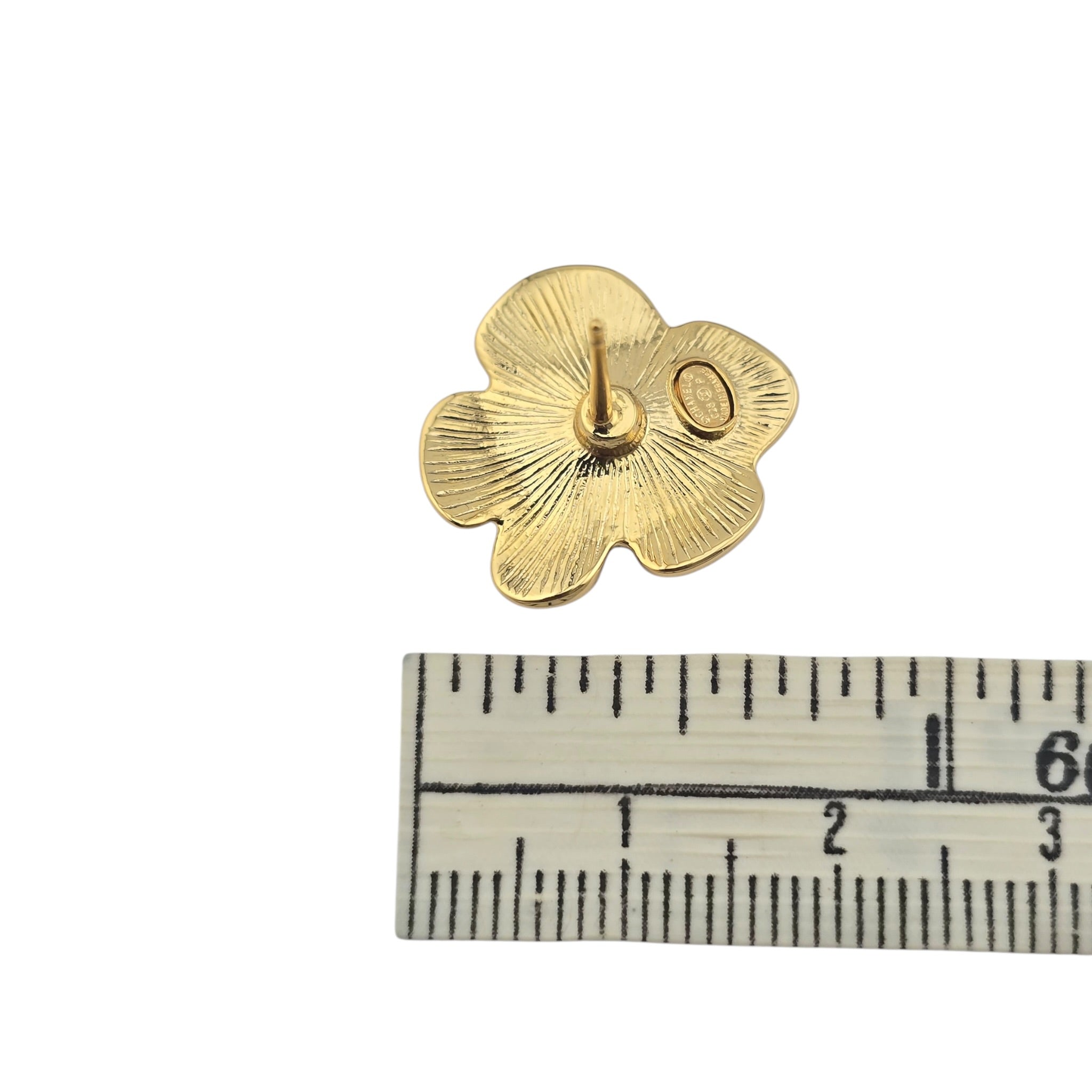 Chanel CC Red Gold Resin Camellia Earrings 2026 CHANEL