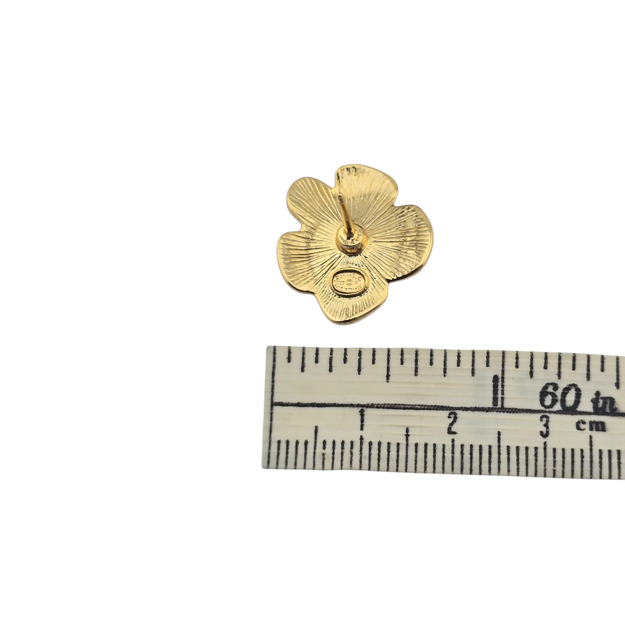 Chanel CC Red Gold Resin Camellia Earrings 2026 CHANEL