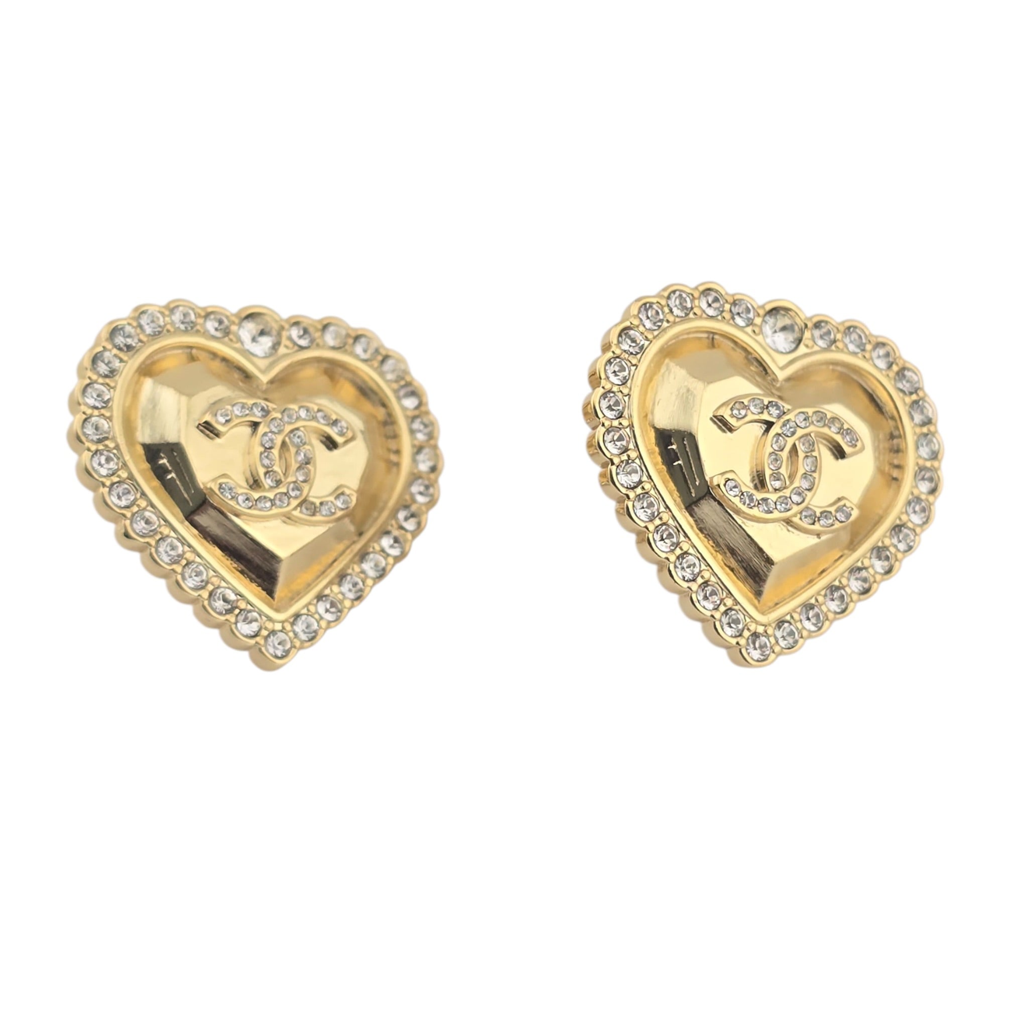 Chanel CC Gold Pendant Heart Earrings 2025 CHANEL